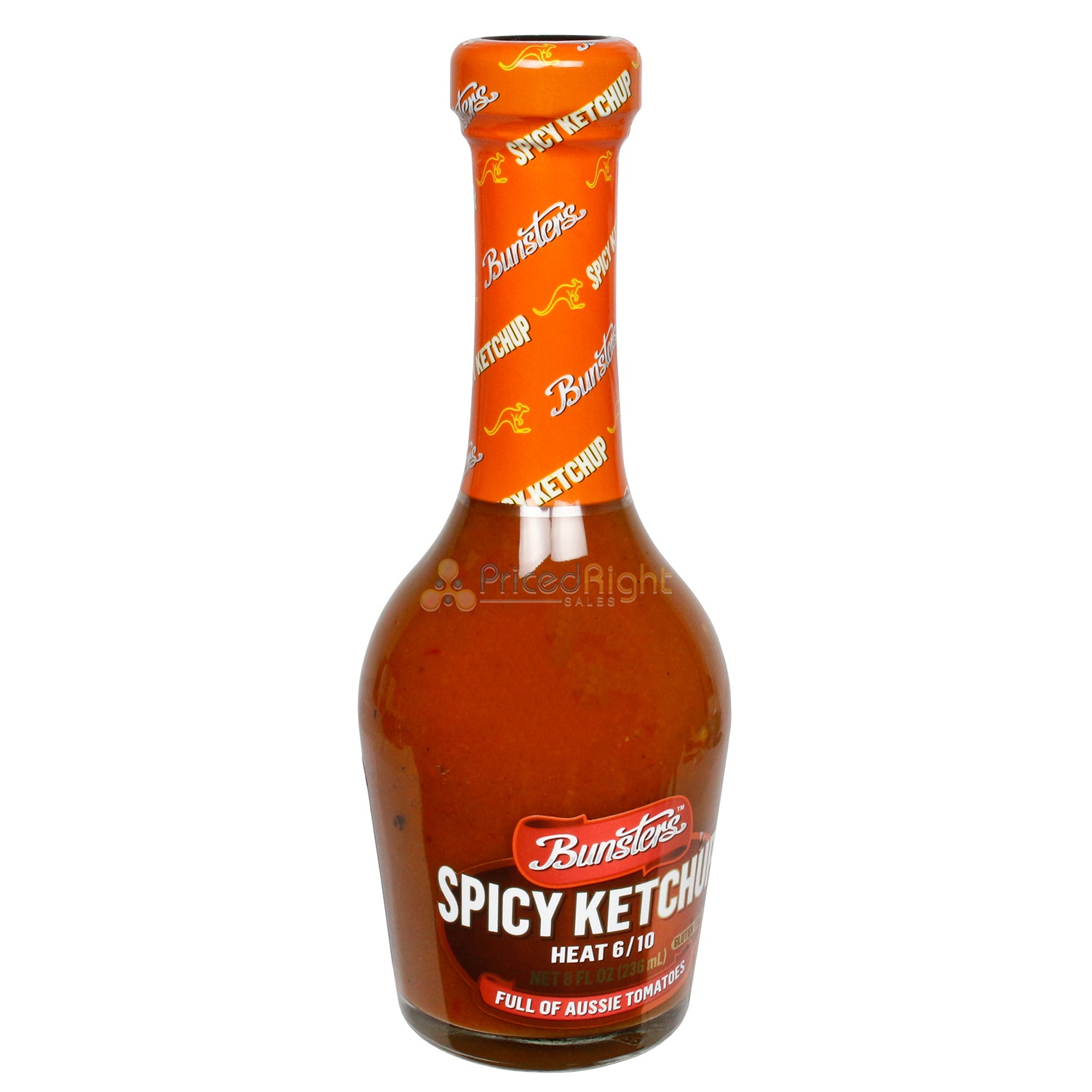 Bunsters Spicy Australian Ketchup Heat 6/10 Vegan Gluten Free Non Gmo 8 Fl Oz