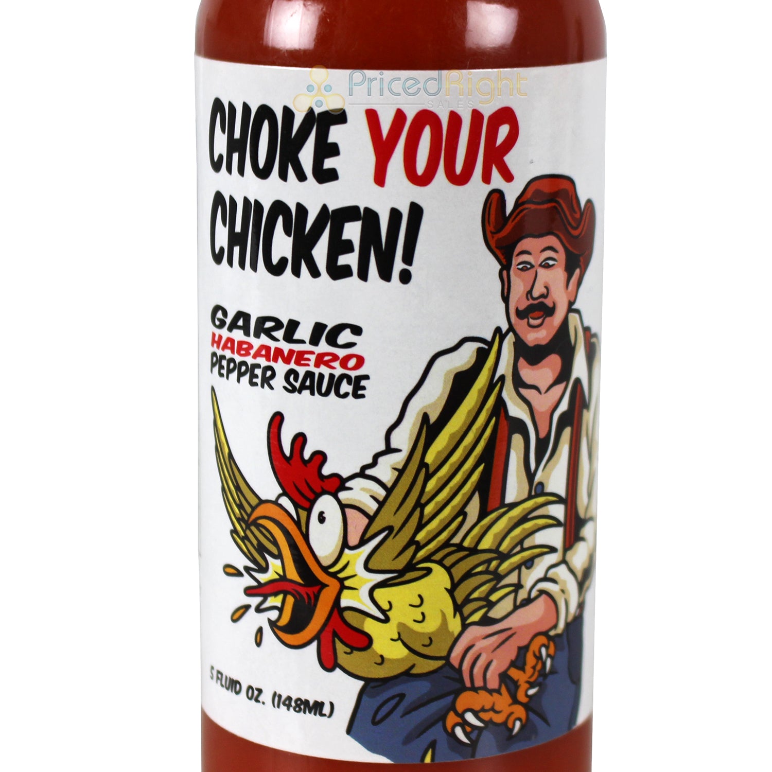 Choke Your Chicken Garlic Habanero Pepper Hot Sauce Spicy 5 oz Bottle HSD024