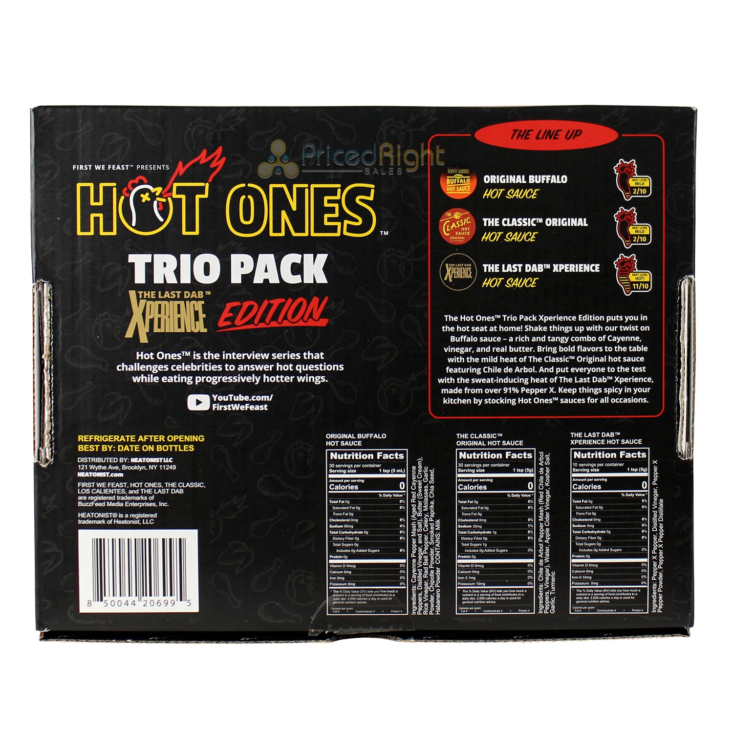 Hot Ones Mini Dab Challenge Hot Sauce Buffalo Classic Xperience HSP-HOMDC-4