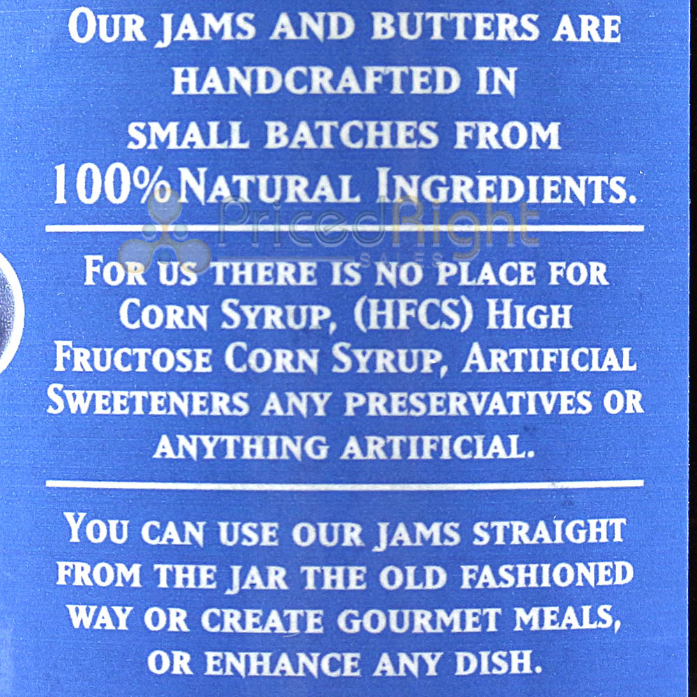 The Jam Shoppe All Natural Blueberry Jam 19 oz. Handcrafted Real Fruit Recipe