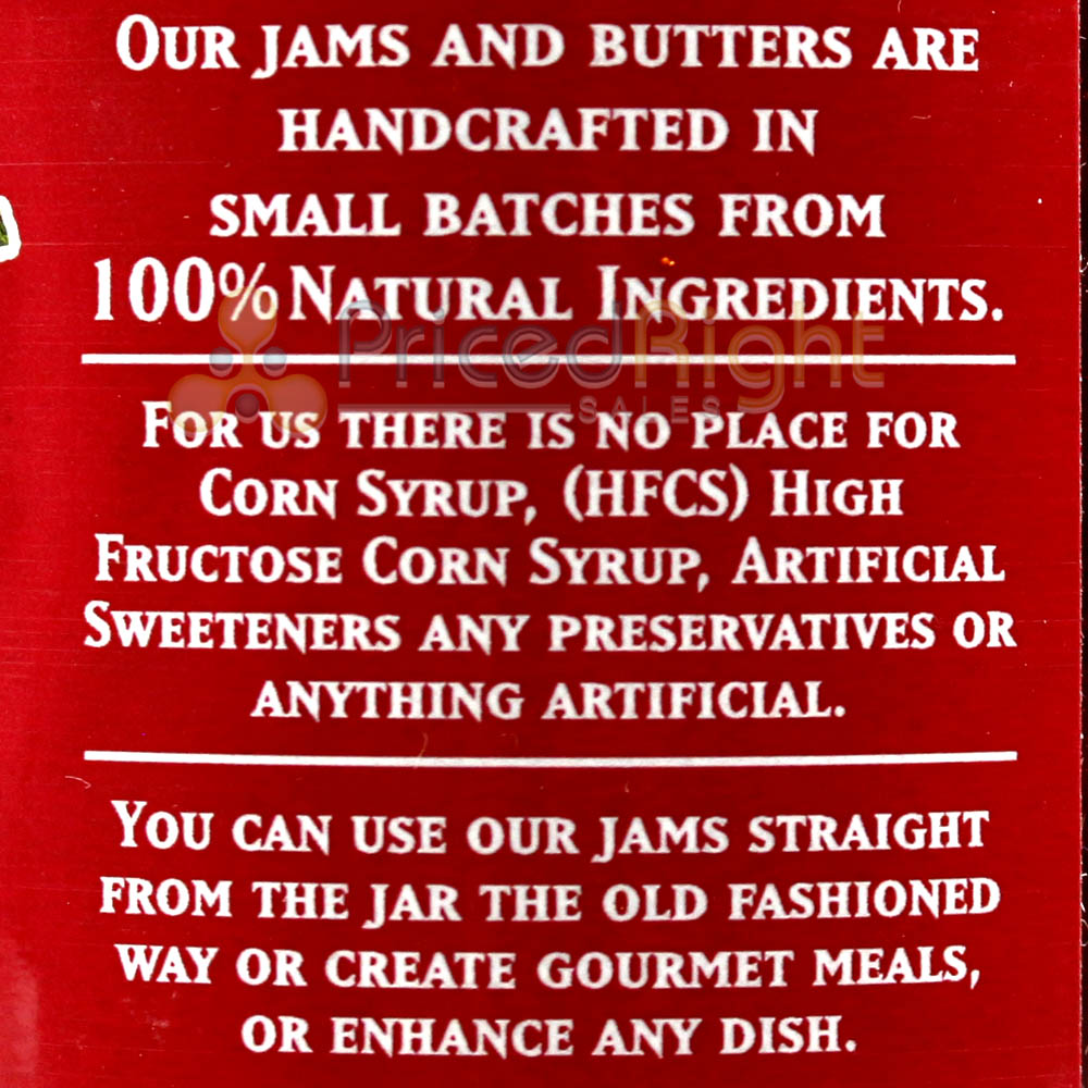 The Jam Shoppe All Natural Cherry Jam 19 oz. Jar Handcrafted Real Fruit Recipe