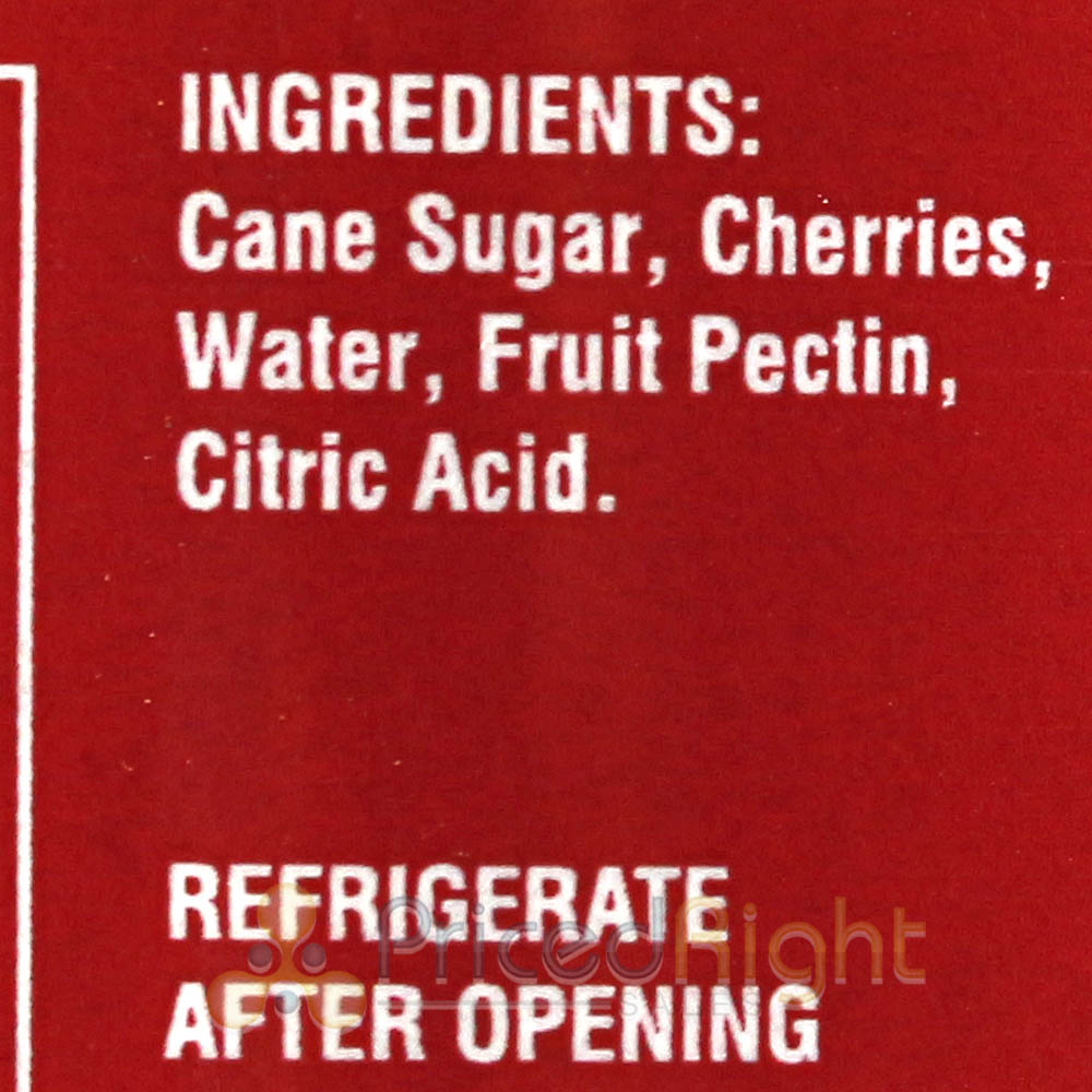 The Jam Shoppe All Natural Cherry Jam 19 oz. Jar Handcrafted Real Fruit Recipe