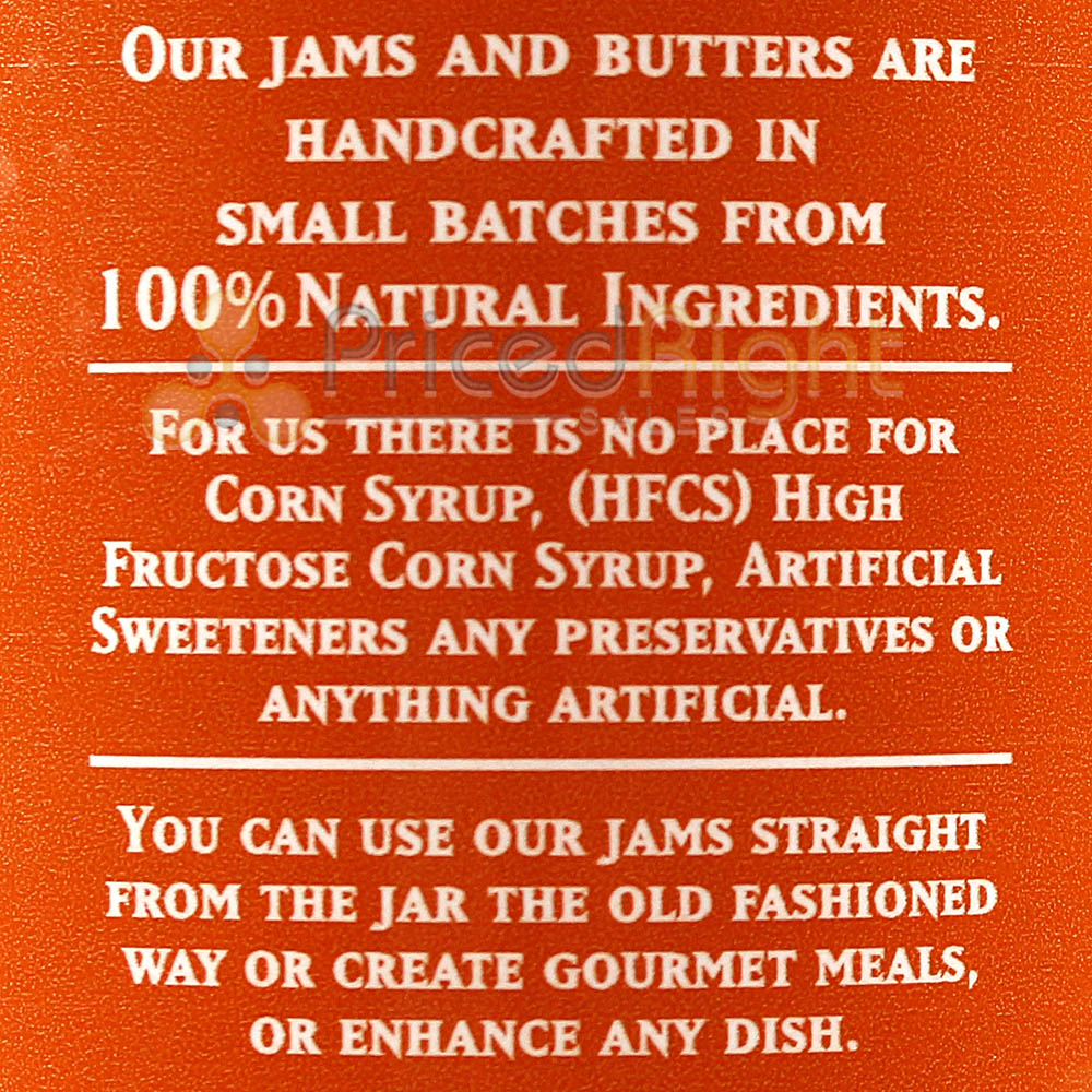 The Jam Shoppe All Natural Peach Jam 19 oz. Jar  Handcrafted Real Fruit Recipe