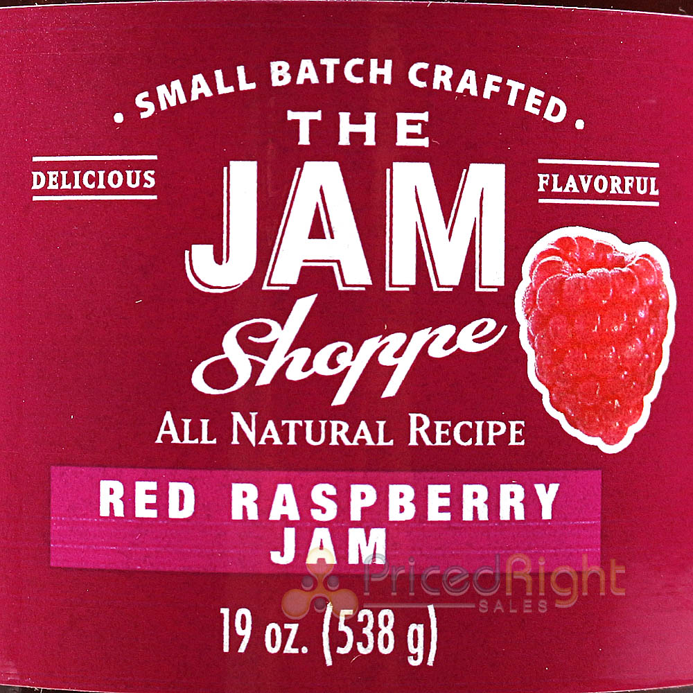 The Jam Shoppe All Natural Red Raspberry Jam 19 Oz Handcrafted Real Fruit Recipe