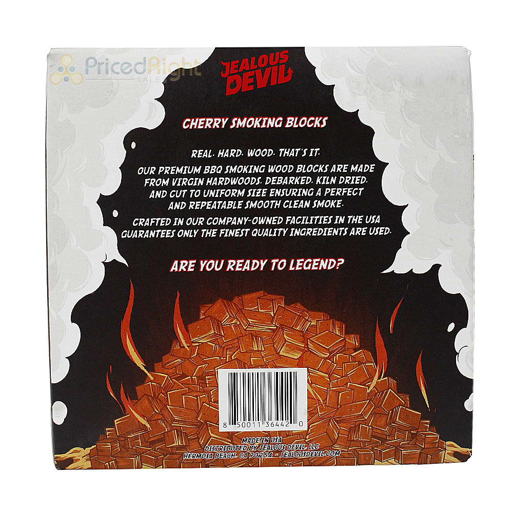 Jealous Devil Smoke Cherry Smoking Blocks Real Hard Wood 8 LBS JDSMOKECHRY08