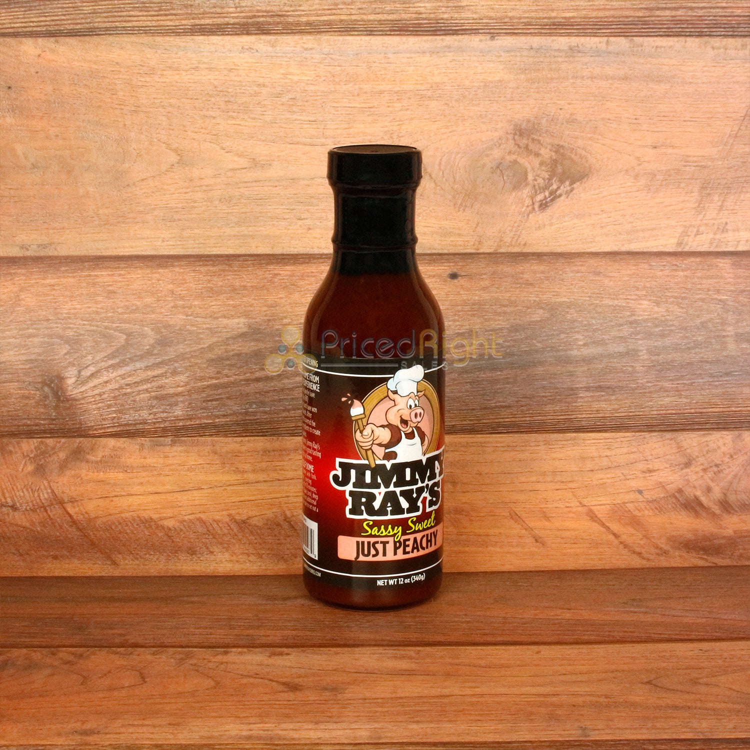 Jimmy Ray's Sassy Sweet Just Peachy BBQ Sauce Pork Gluten Free No MSG 12 Ounce