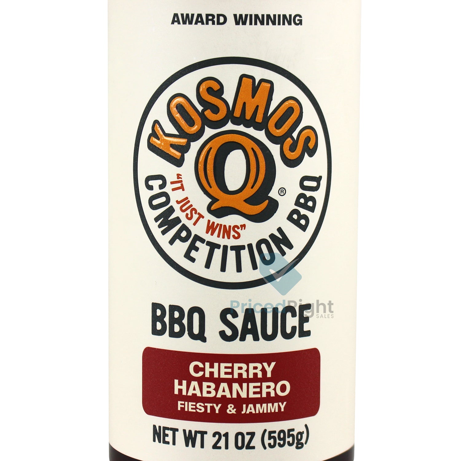 Kosmos Q Cherry Habanero BBQ Sauce 21 Oz Bottle Mild KOS-CHRRY-HAB