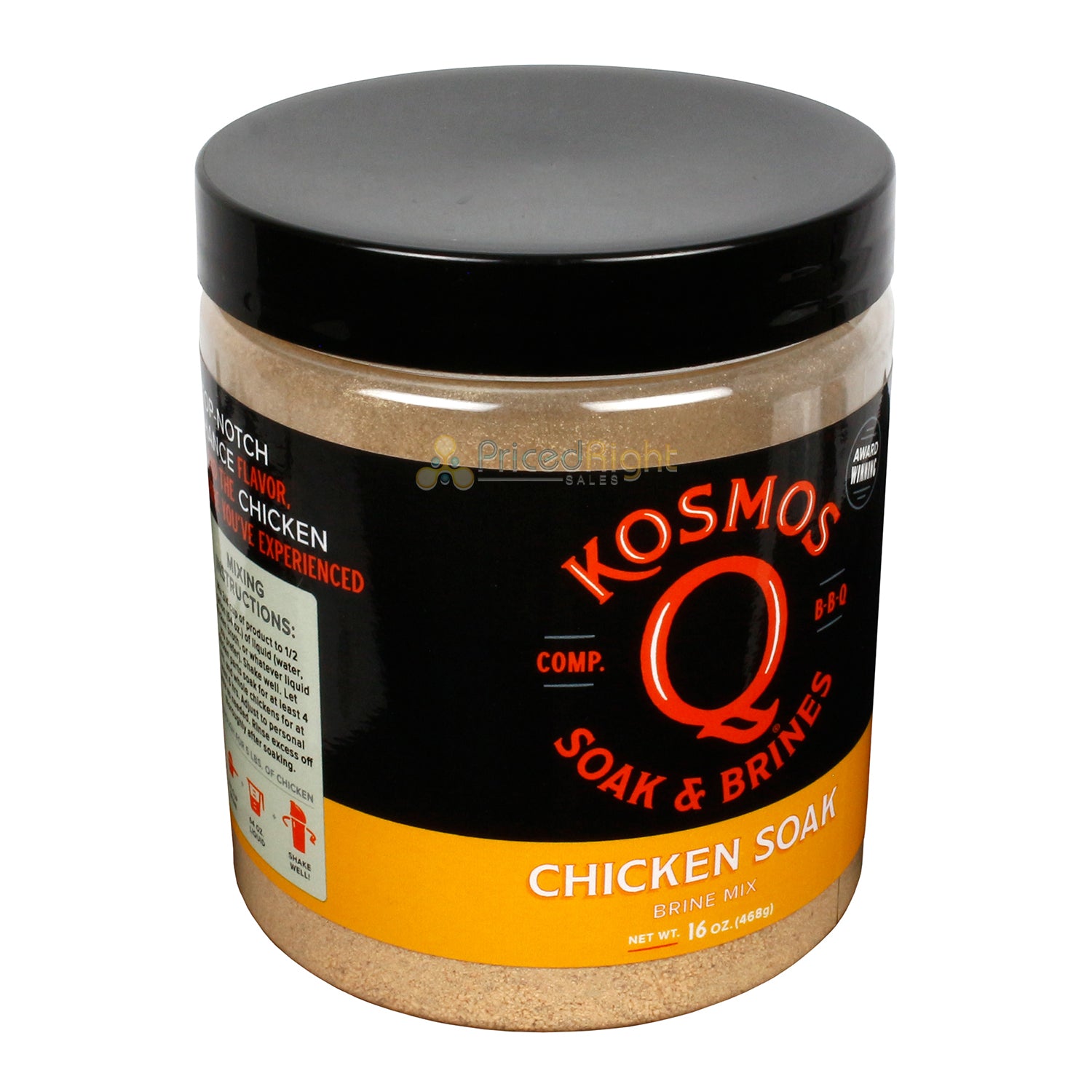 Kosmos Q Soak & Brine Chicken Soak Mix Sugary and Savory 16 Oz Award Winning