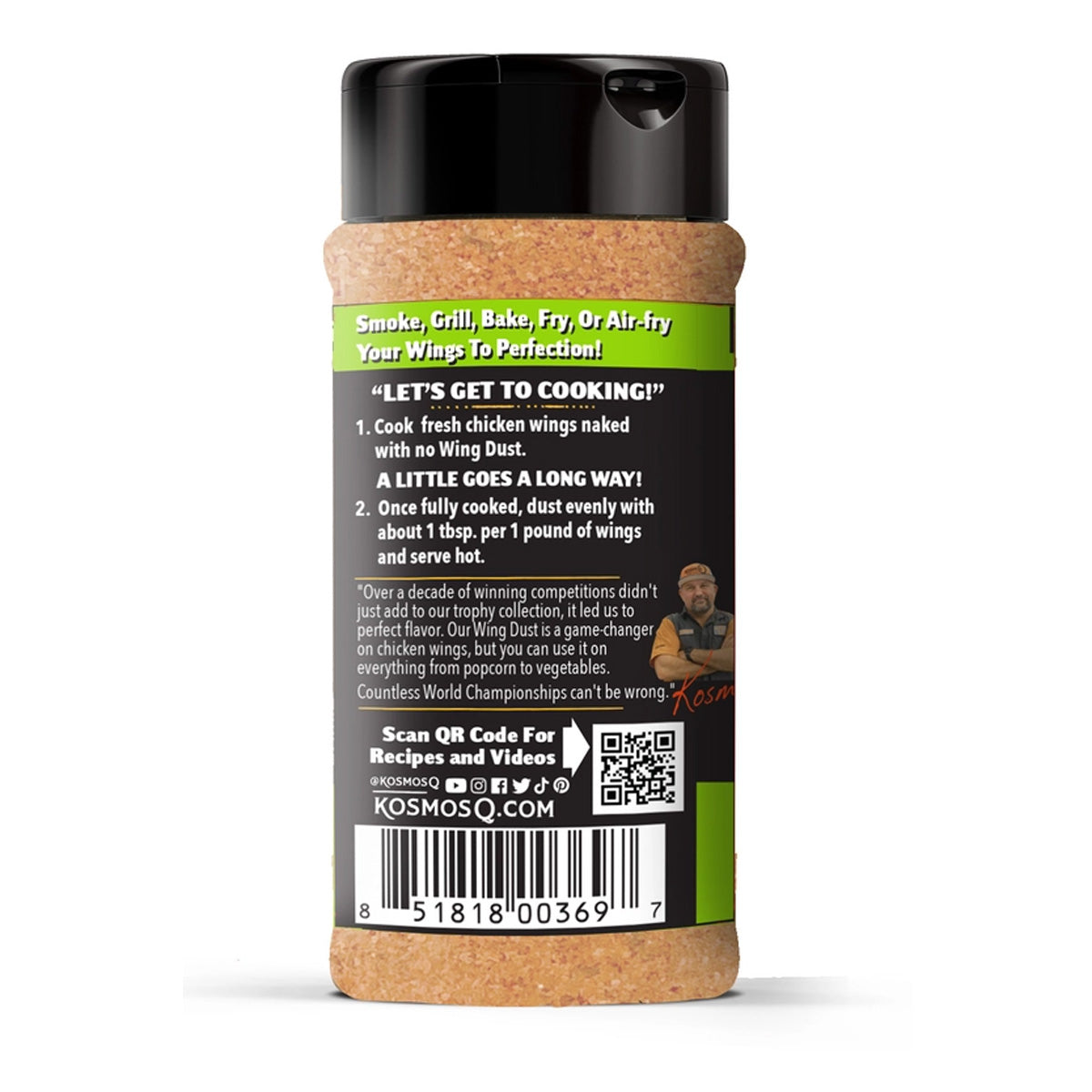 Kosmos Q Wing Dust Chili Lime Dry Rub Seasoning Competition Rated Pit Master