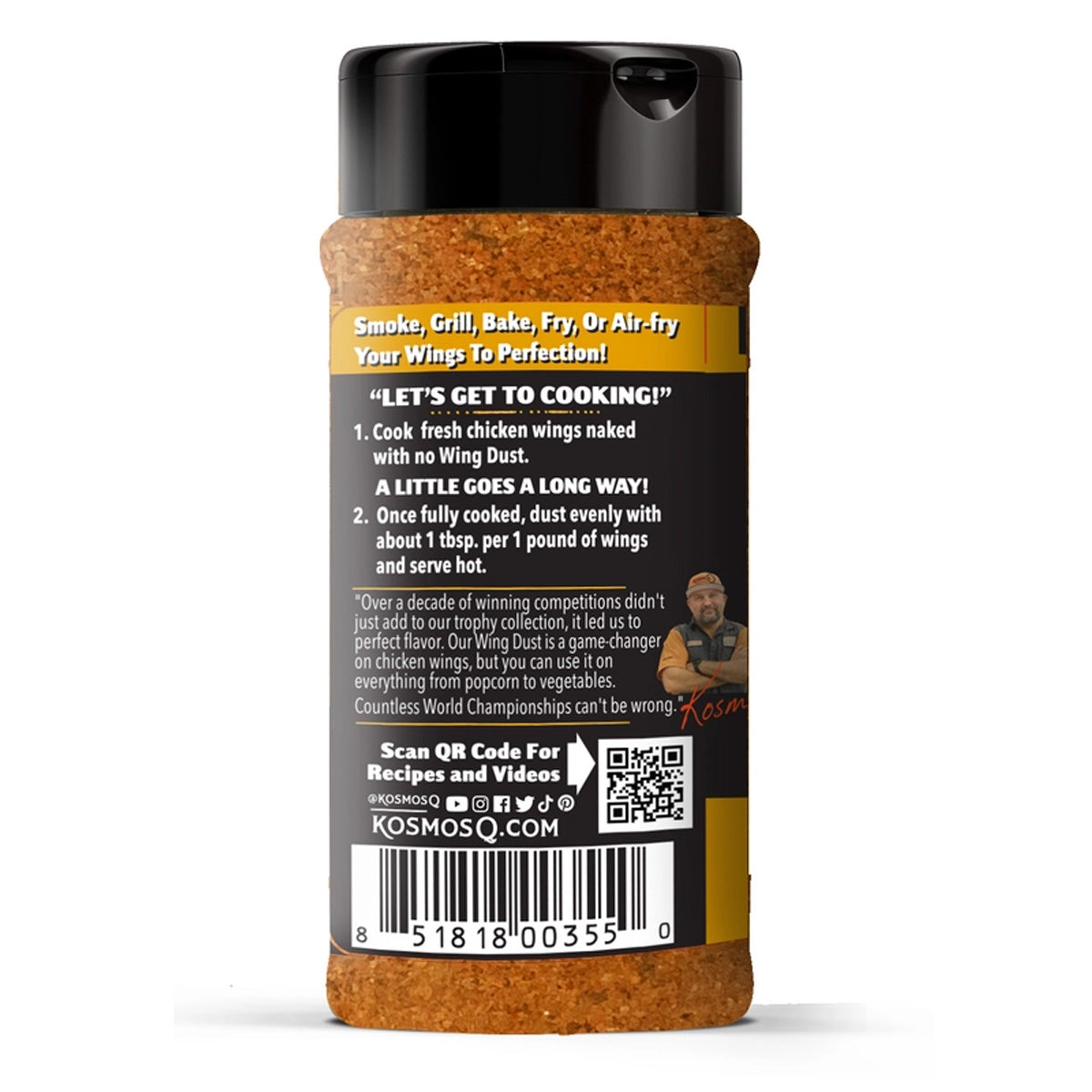 Kosmos Q Wing Dust Honey BBQ Dry Rub Seasoning Competition Rated Pit Master