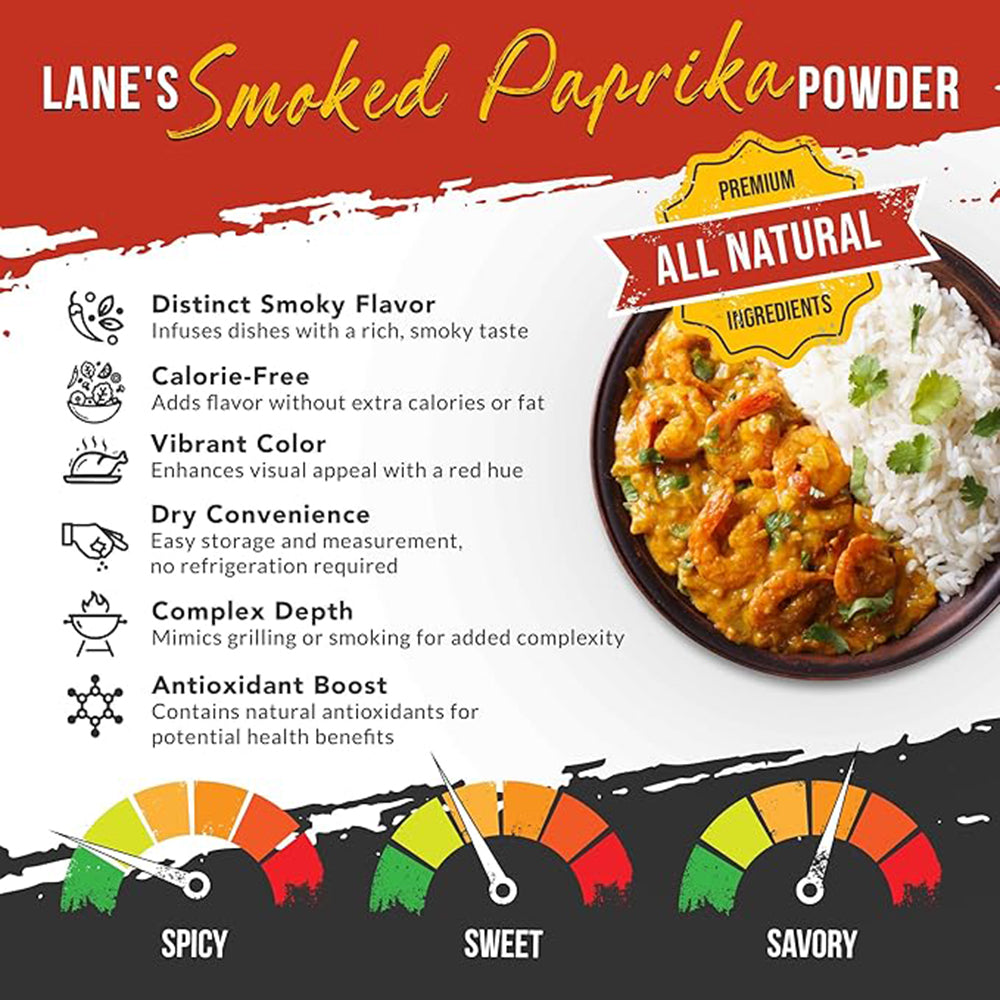 Lane's BBQ Smoked Paprika 7 oz Gluten Free No MSG or Preservatives