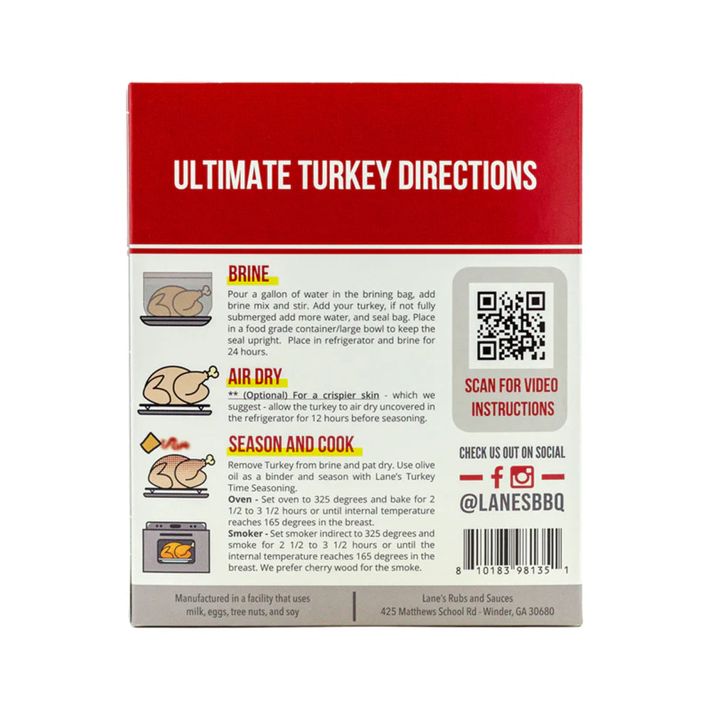 Lane's Turkey Brine Kit Gluten Free No Fillers LANESKIT
