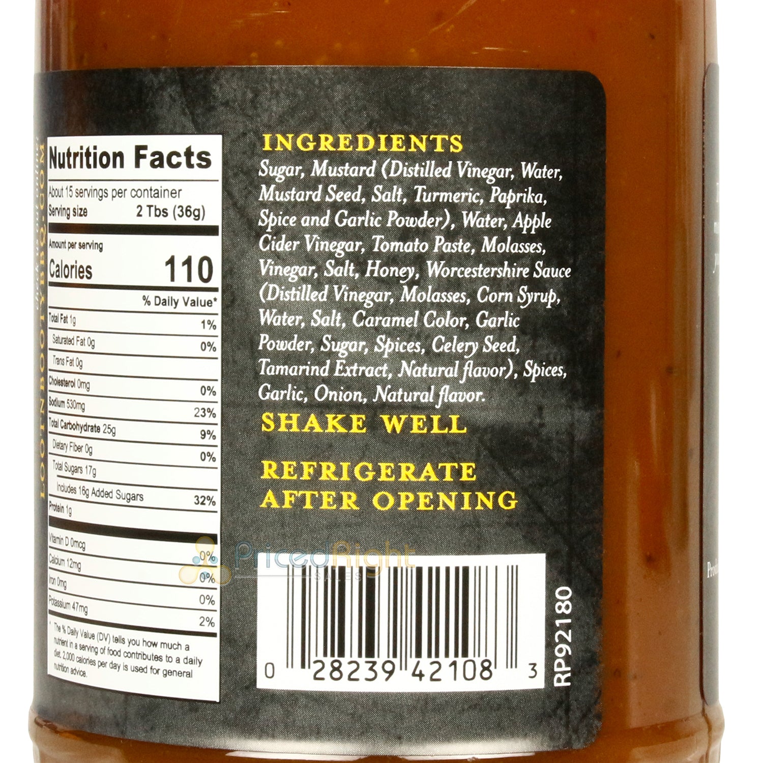 Loot N' Booty BBQ Honey Gold BBQ Sauce Sweet and Tangy Gluten Free 19.5 Ounce