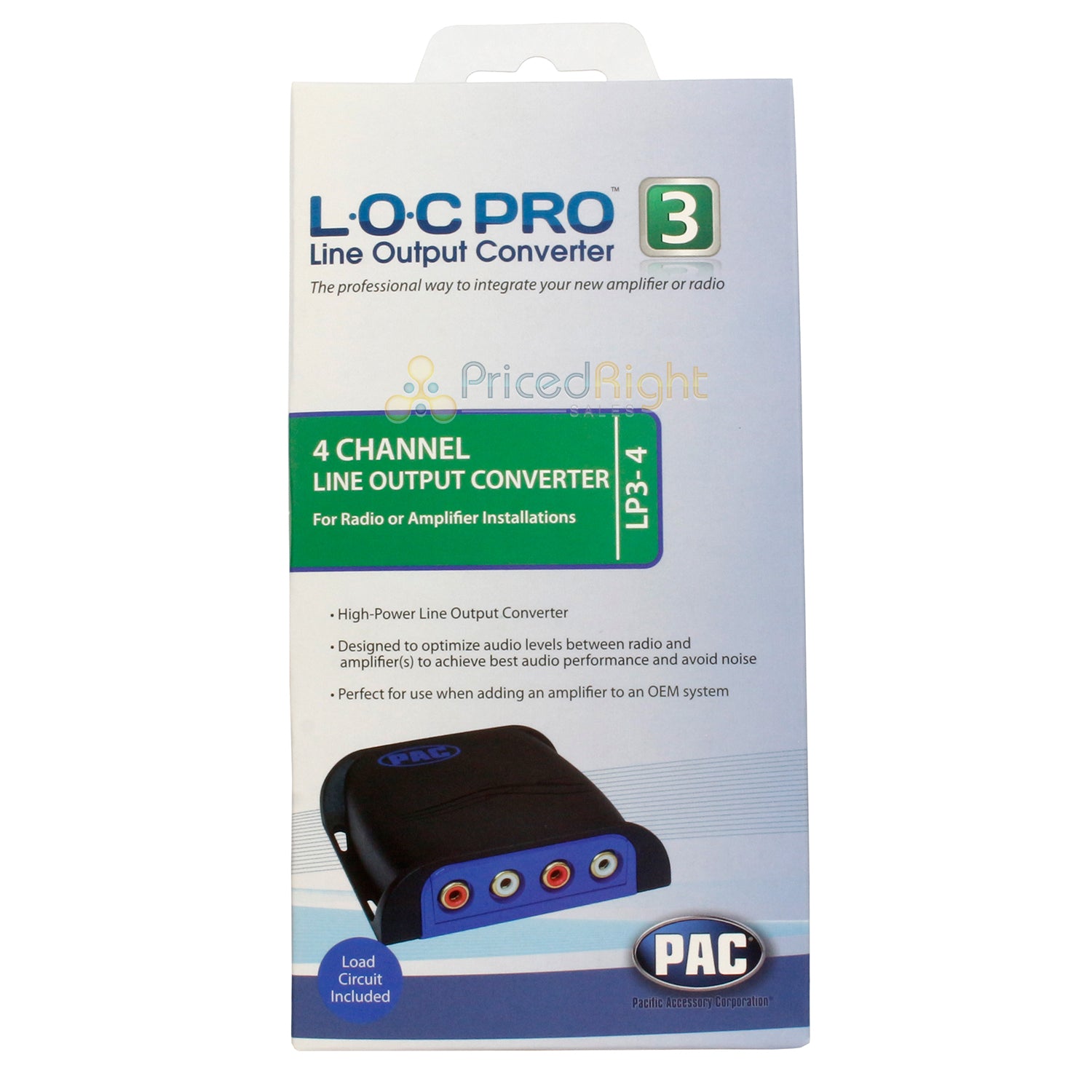 Pac LOCPRO 4 Channel Adjustable Line Converter With Removable Harness LP3-4