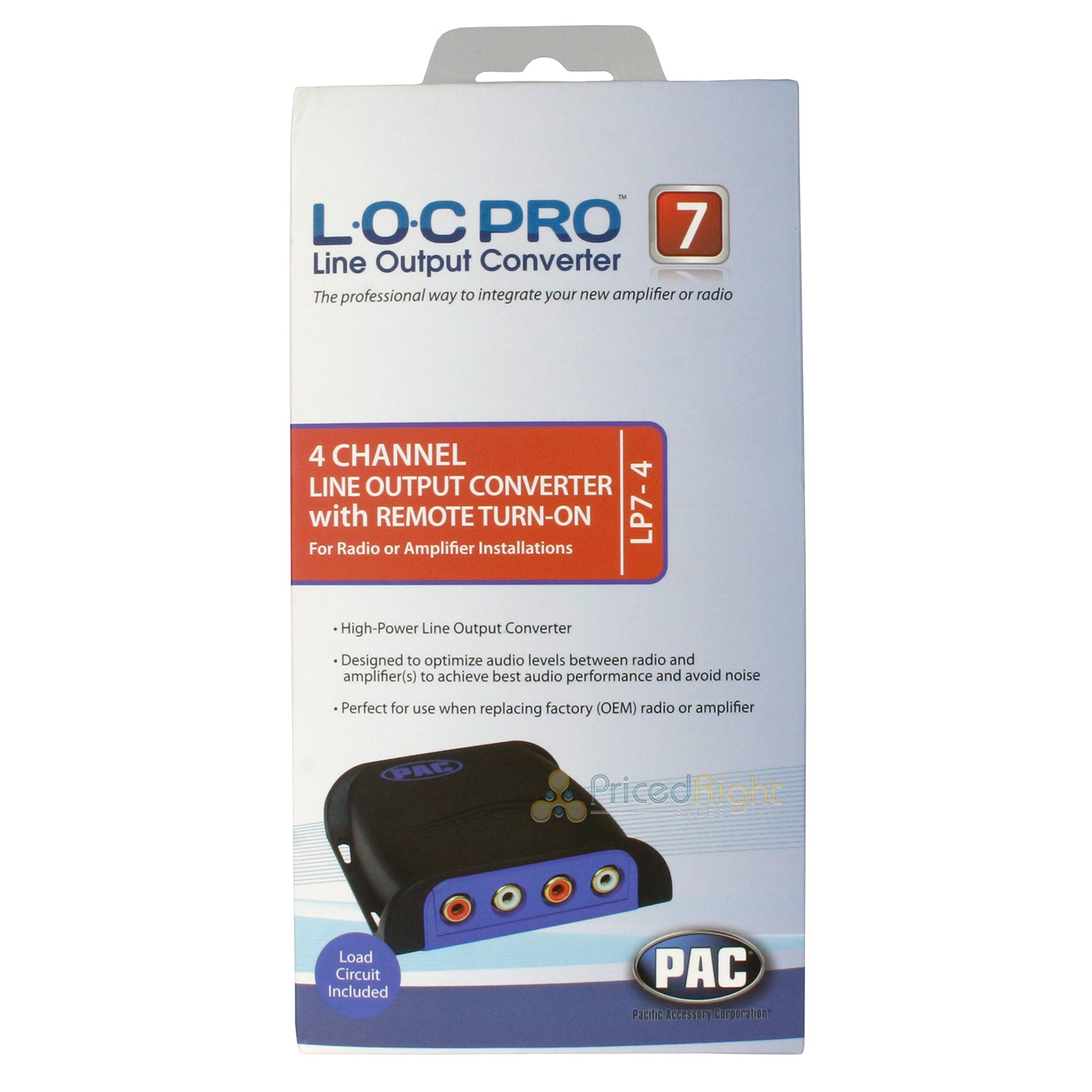 PAC LOC 4 Channel High Power Line Output Converter with Remote Turn On LP7-4