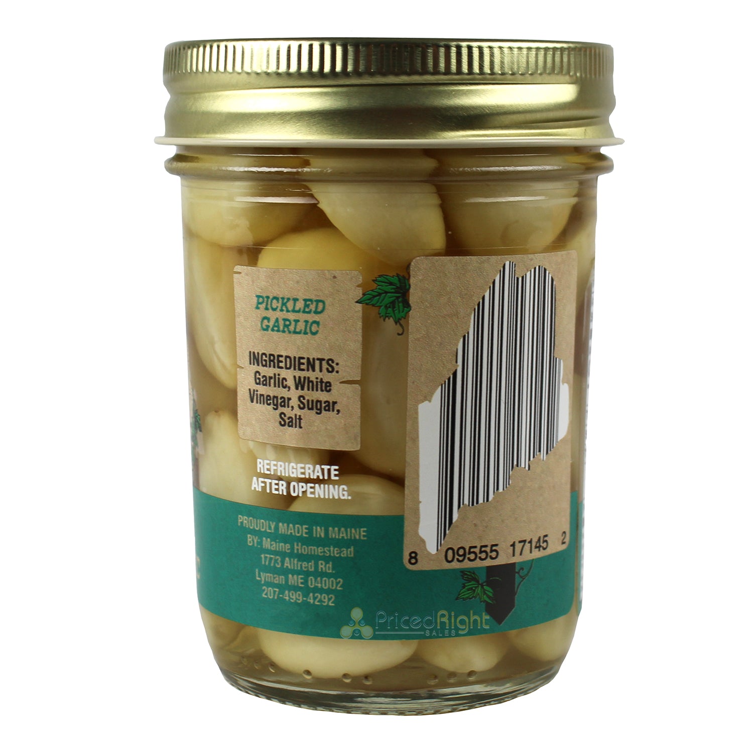 Maine Homestead Pickled Garlic 8 Oz Vegan and Gluten Free