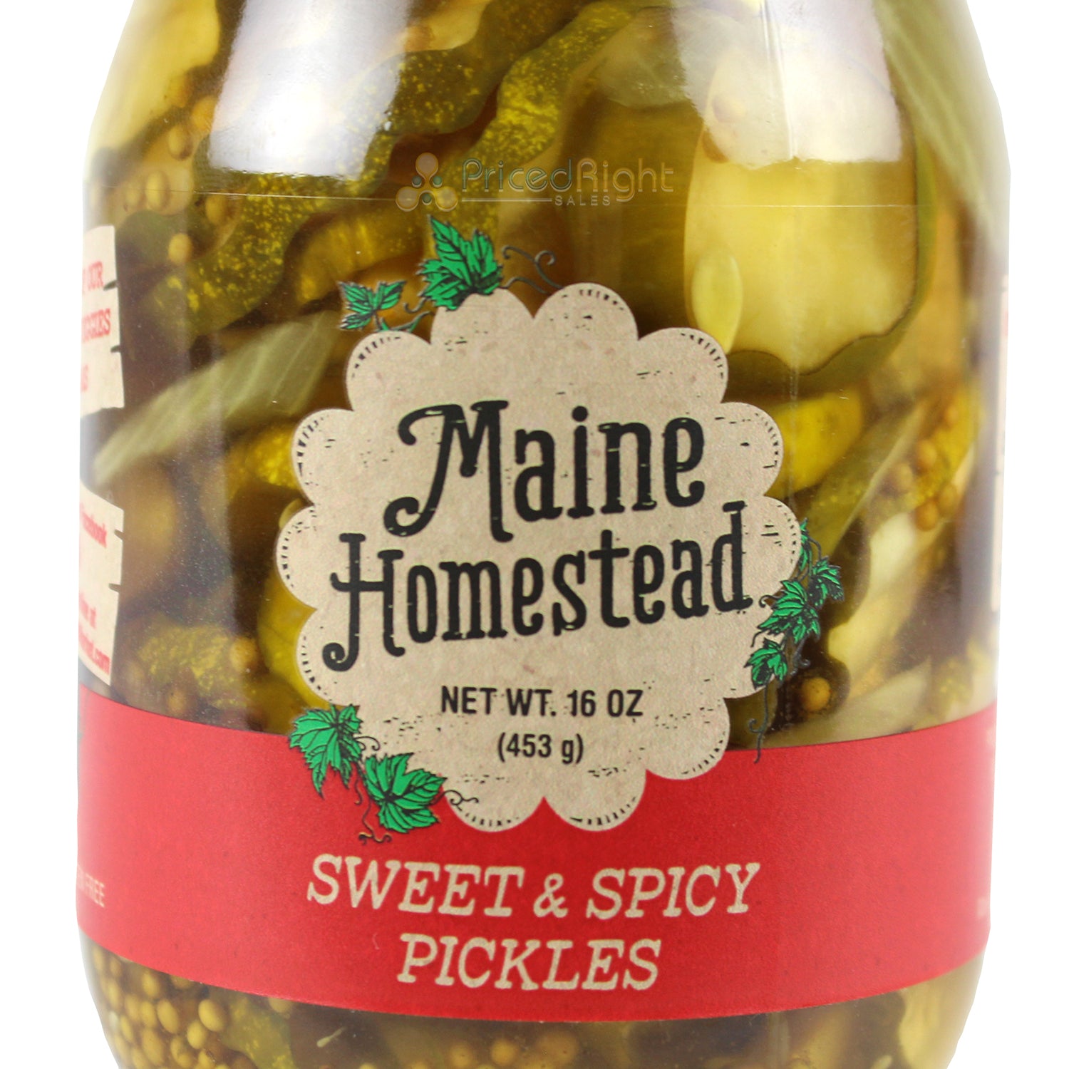 Maine Homestead Sweet and Spicy Pickles 16 Oz Vegan and Gluten Free