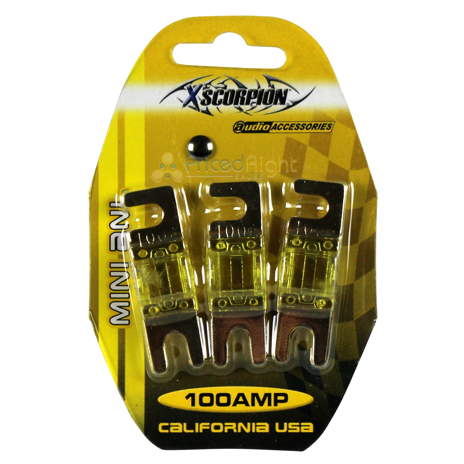 Xscorpion Mini ANL Fuses Gold Plated 100 Amp Pack of 3 MANL100G