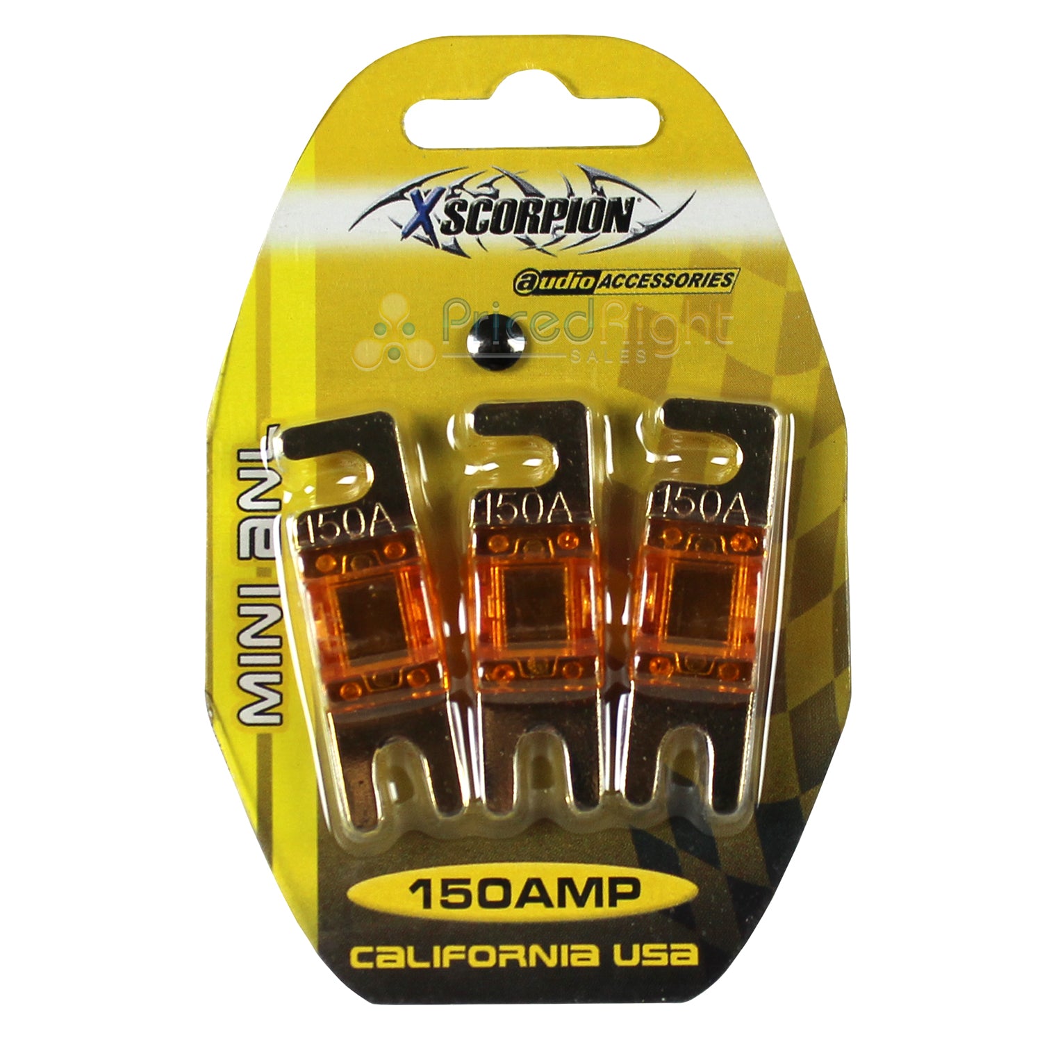 Xscorpion Mini ANL Fuses Gold Plated 150 Amp 3 Pack MANL150G