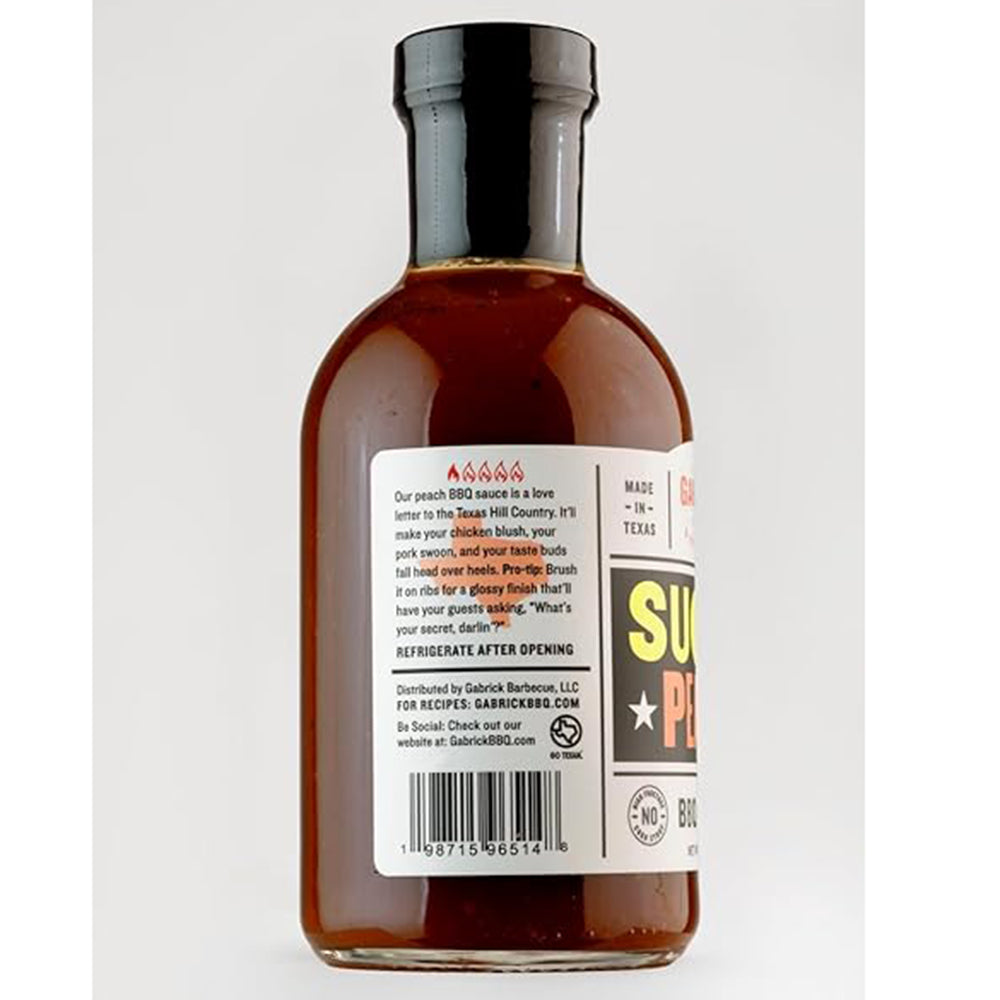 Gabrick Sugar Peach BBQ Sauce 19.4oz Guten Free Natural Ingredients MG110