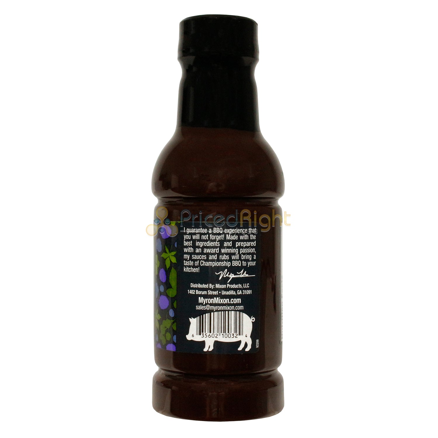 Myron Mixon Blackberry BBQ Sauce Sweet & Tangy Pork Poultry Gluten Free 19 Ounce