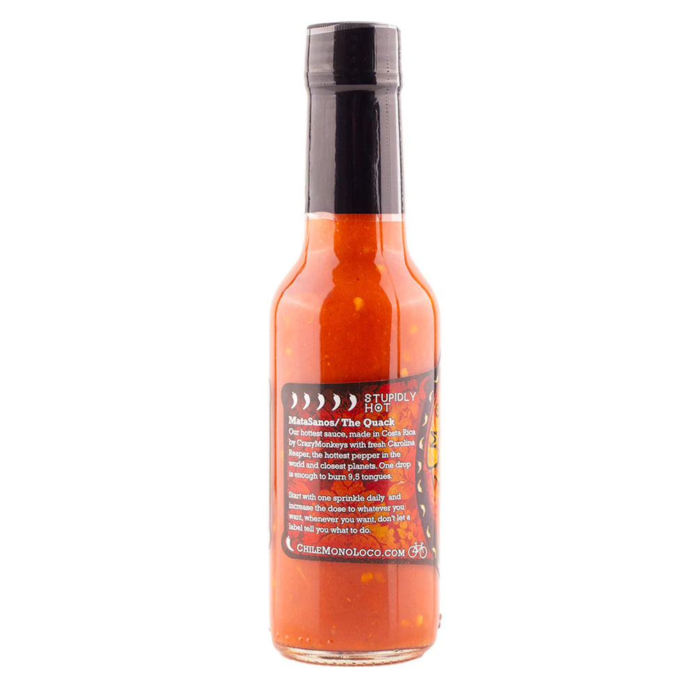 Matasanos Hot Sauce Chile Monoloco 5 Oz 9/10 Heat Level Contains Carolina Reaper