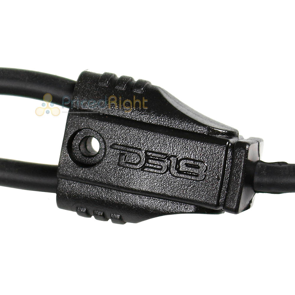 DS18 3 Ft Aux to RCA Cable 3.5mm 2 Channel Interconnect Car Audio MP3DUALRCA3FT