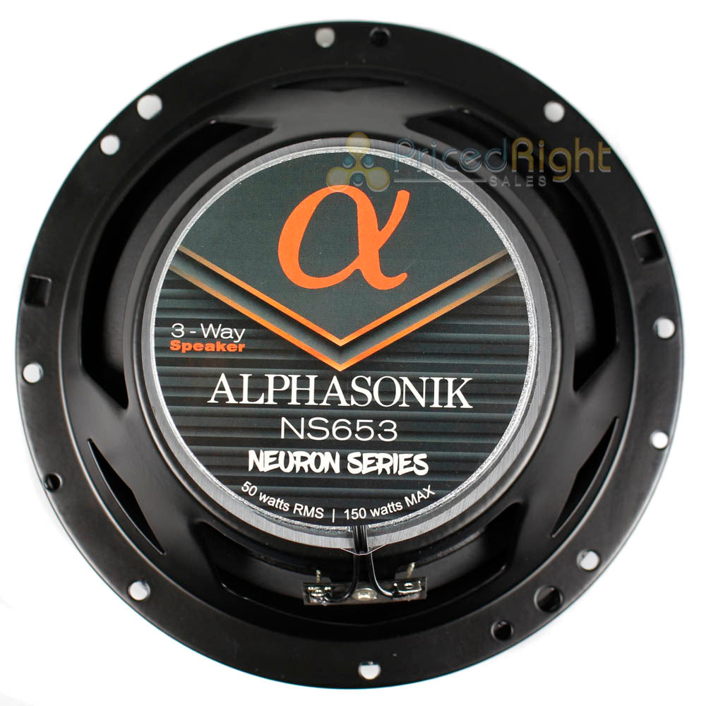 Alphasonik 6.5" 3 Way Full Range Speakers 150W Max 3 Ohm Neuron Series NS653