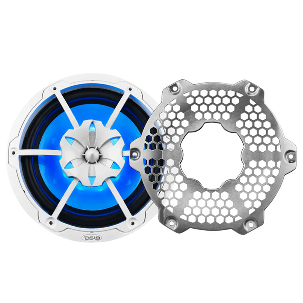 DS18 NXL 10" 2-Way Coaxial Marine Speakers RGB LED Lights 200 Watts 4 Ohm Pair