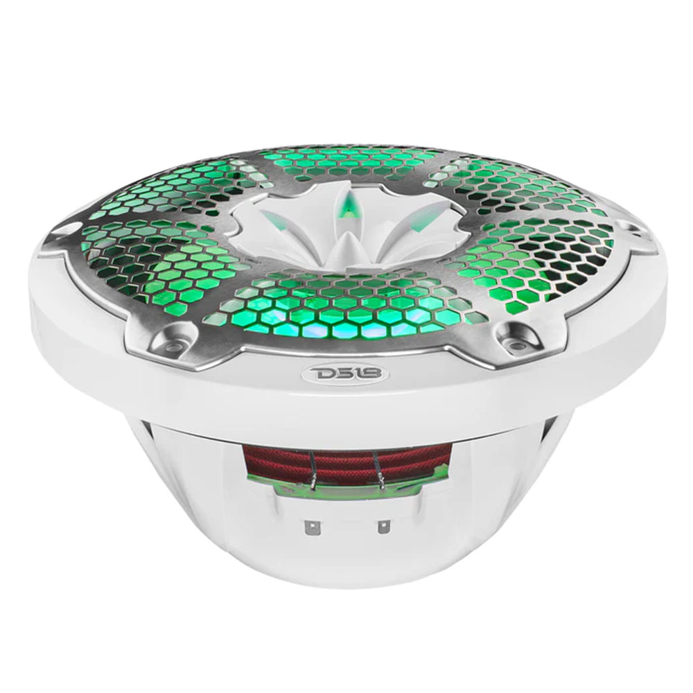 DS18 NXL 10" 2-Way Coaxial Marine Speakers RGB LED Lights 200 Watts 4 Ohm Pair