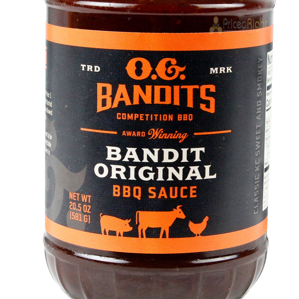 O.G. Bandits Bandit Original Sauce 20.5oz Competition BBQ Sweet & Smoky Flavor