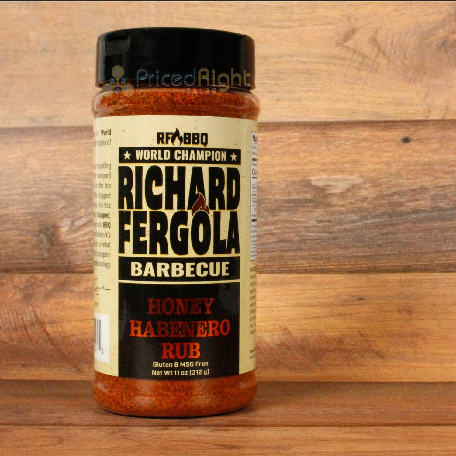 Richard Fergola BBQ Honey Habenero Spicy Rub Pork Chicken Seafood Beef 11 oz