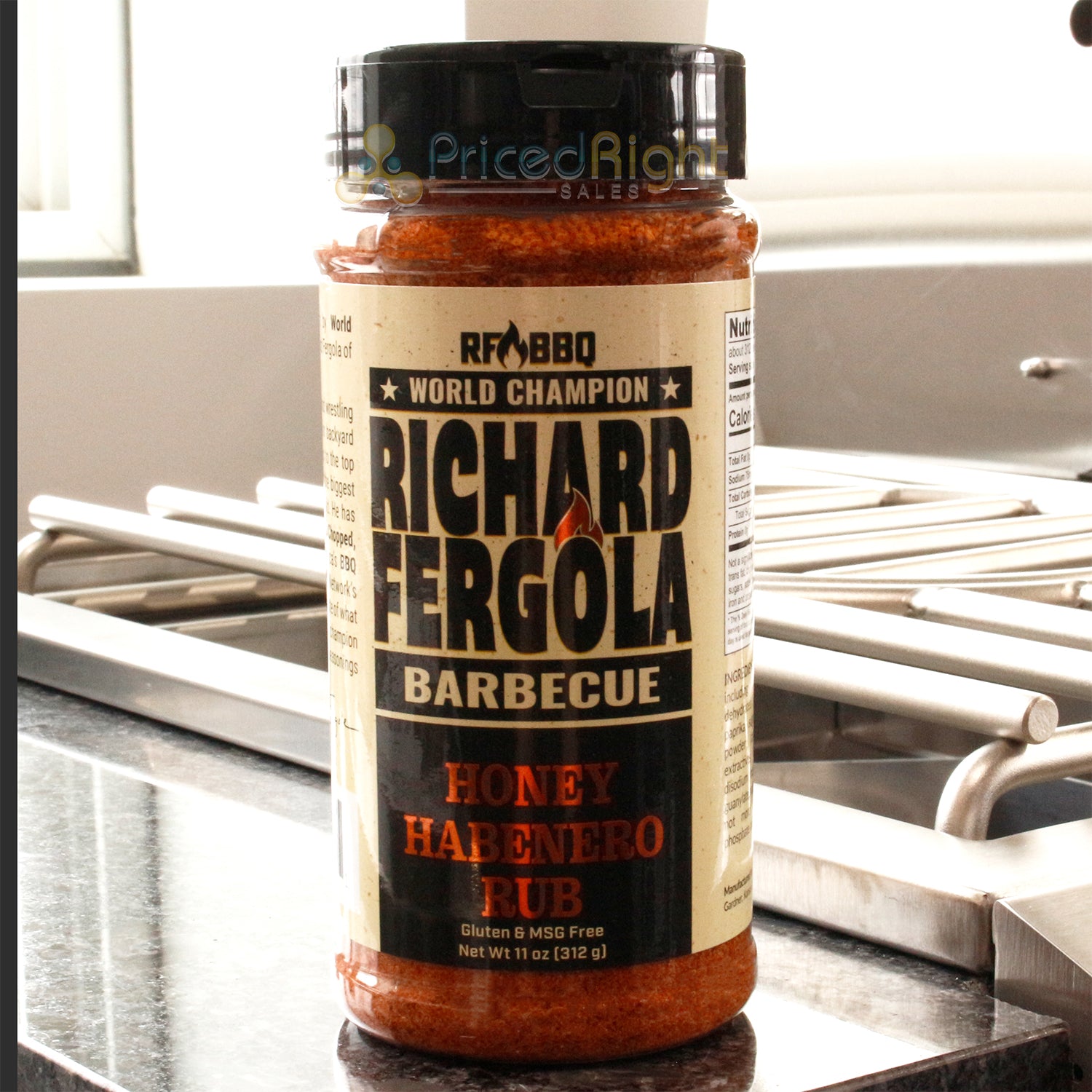 Richard Fergola BBQ Honey Habenero Spicy Rub Pork Chicken Seafood Beef 11 oz