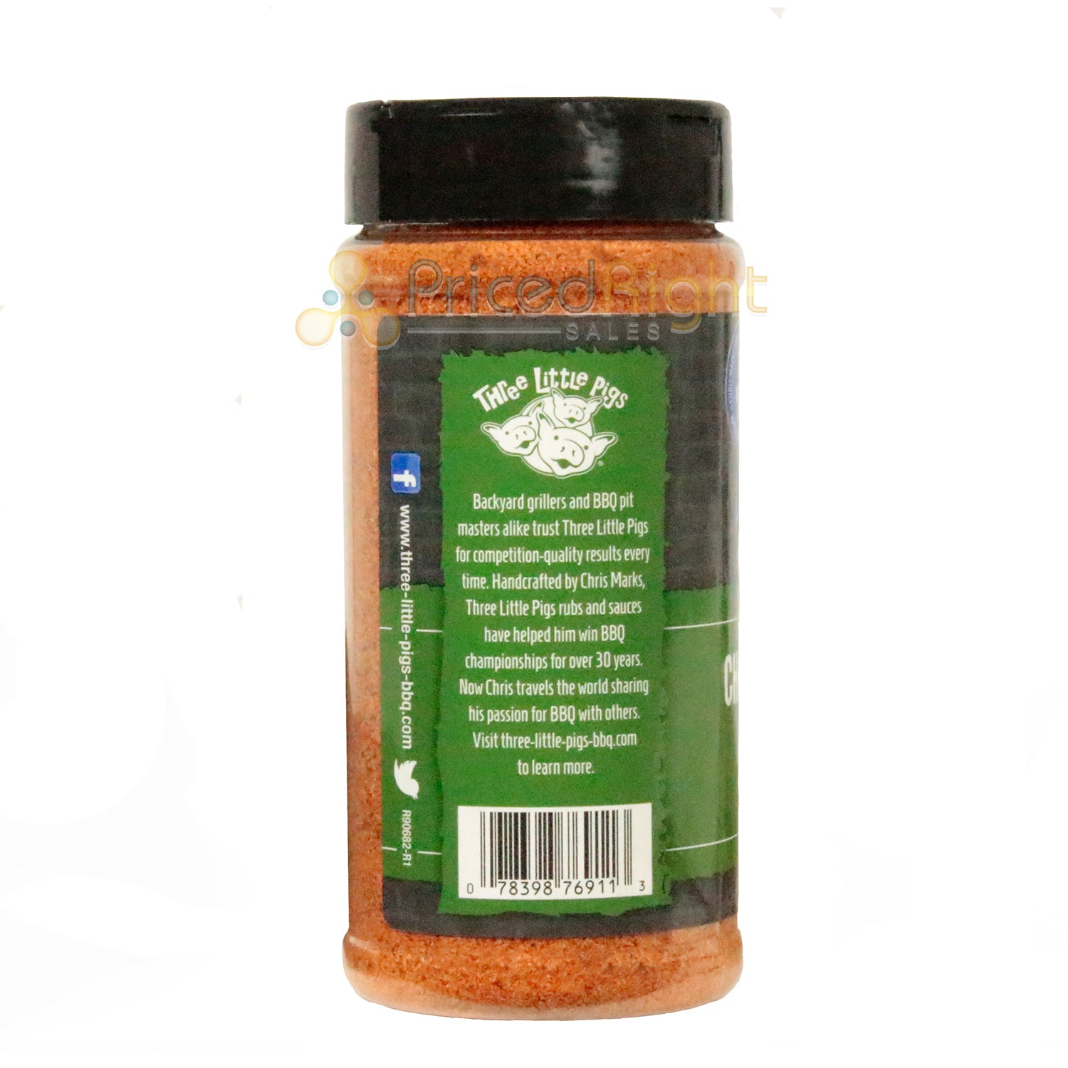 Three Little Pigs Kansas City Hot Championship BBQ Rub All Purpose 10.8 Ounce