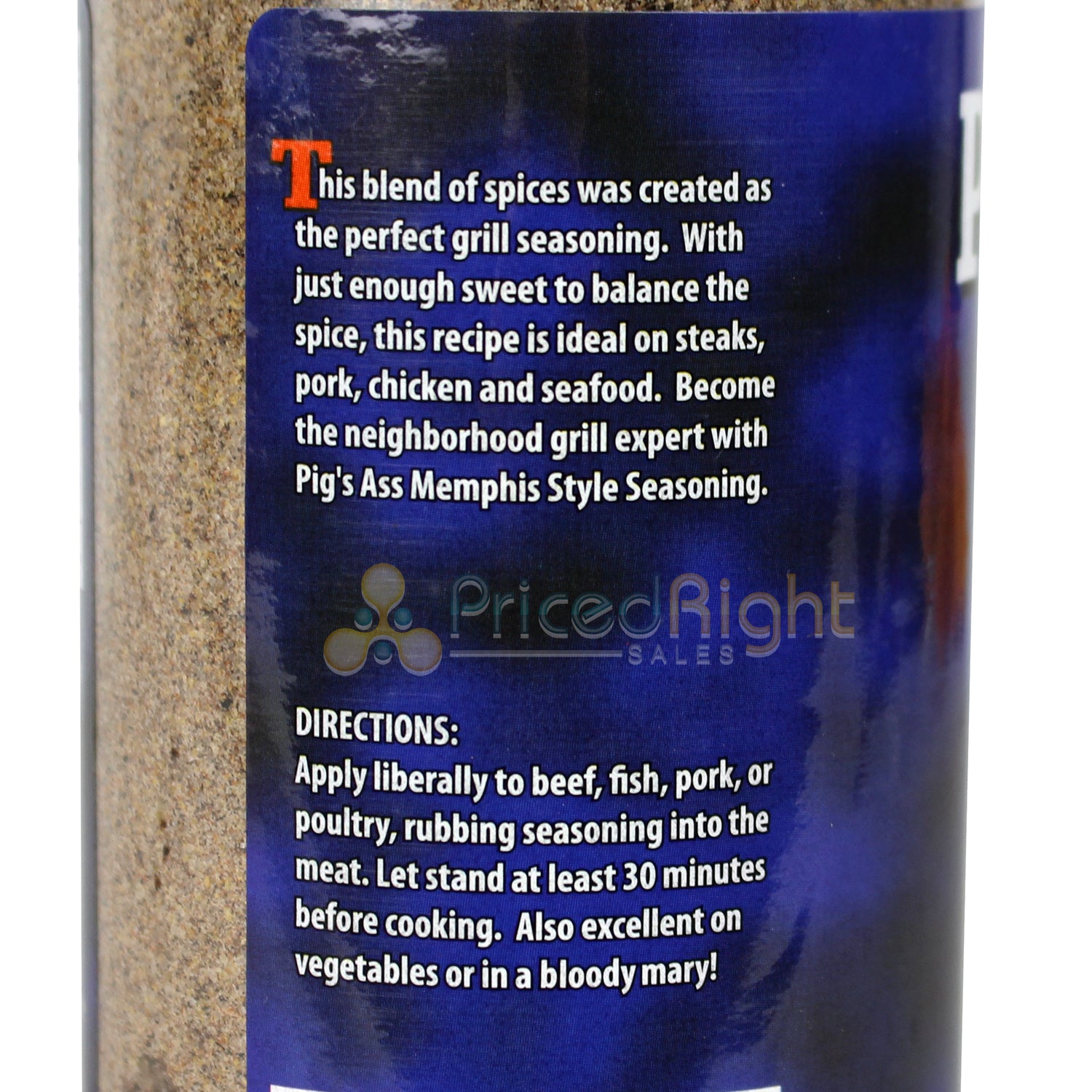 Pigs Ass Memphis Style Barbecue Seasoning Rub 12.25 Oz Bottle Award Winning