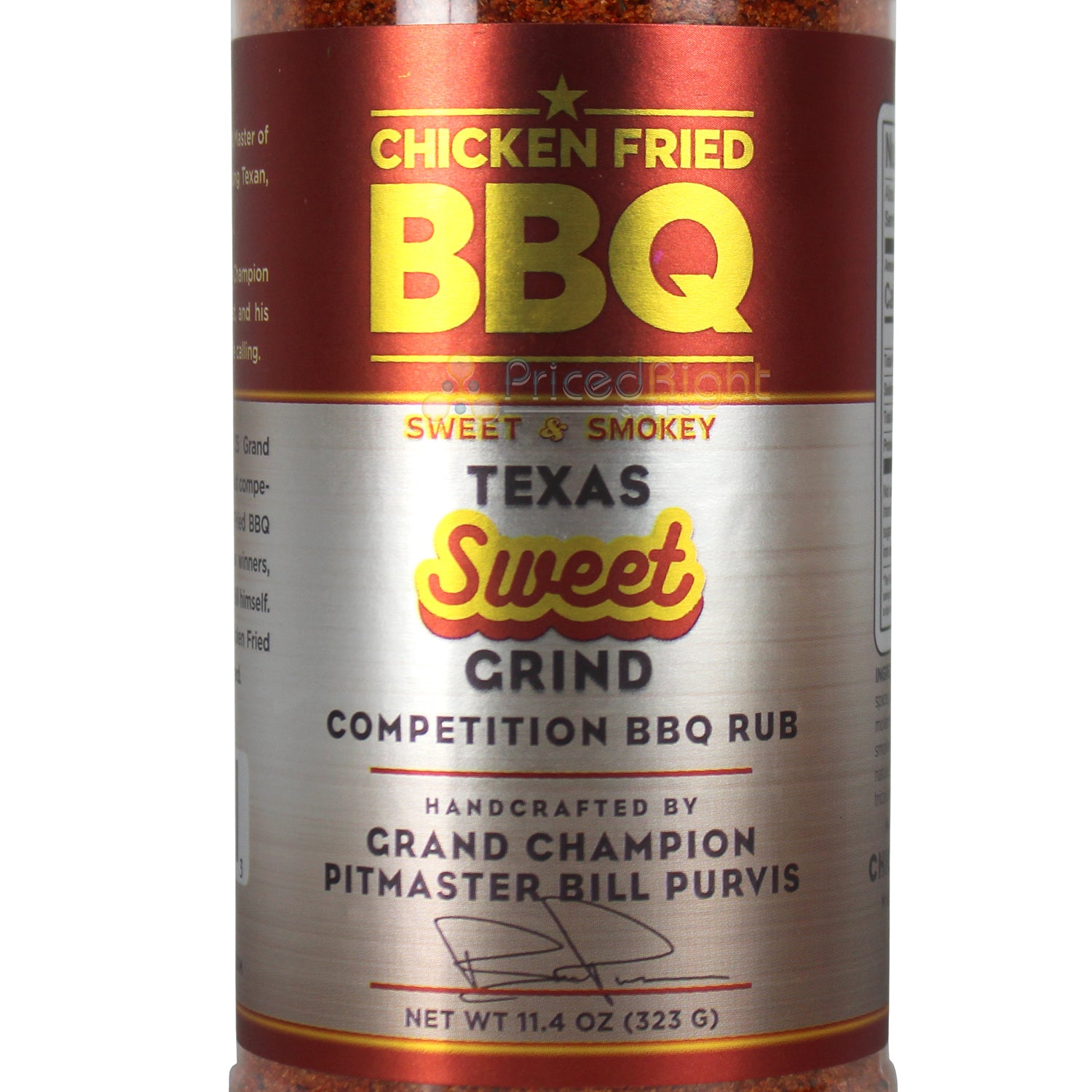 Chicken Fried BBQ Texas Sweet Grind Competition BBQ Rub 11.4 Oz OW85620