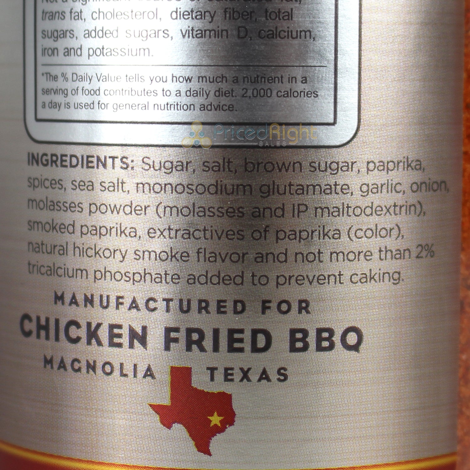 Chicken Fried BBQ Texas Sweet Grind Competition BBQ Rub 11.4 Oz OW85620