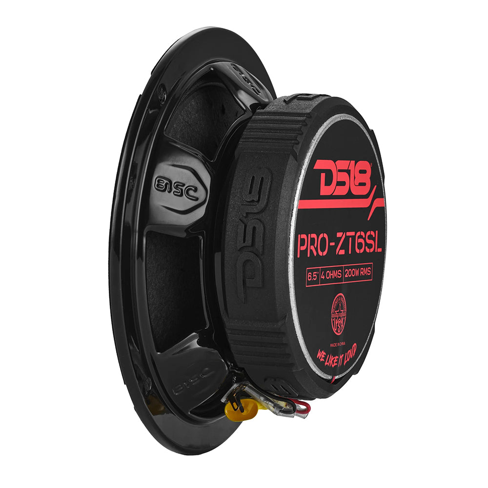 DS18 PRO-ZT 6.5” Coaxial Mid-Range Loudspeaker 200W RMS 4 Ohm PRO-ZT6SL Single