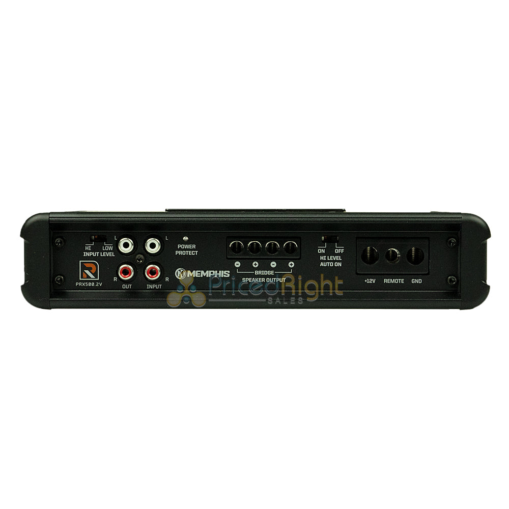 Memphis Audio Amplifier 500W RMS Class D 2-Channel with Bass Remote PRX500.2V