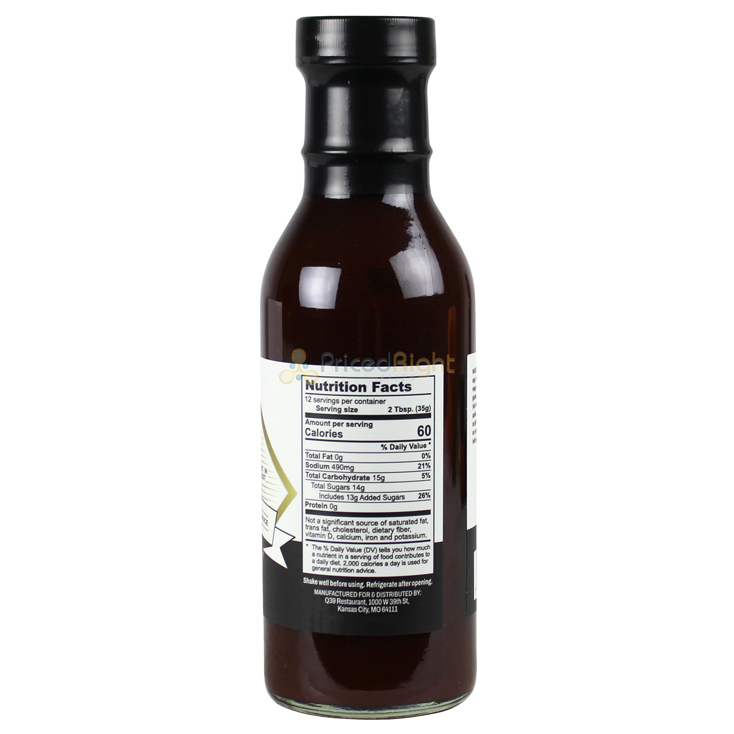 Q39 Classic BBQ Sauce Fruity, Sweet & With Some Spice Gluten-Free 15 Ounces