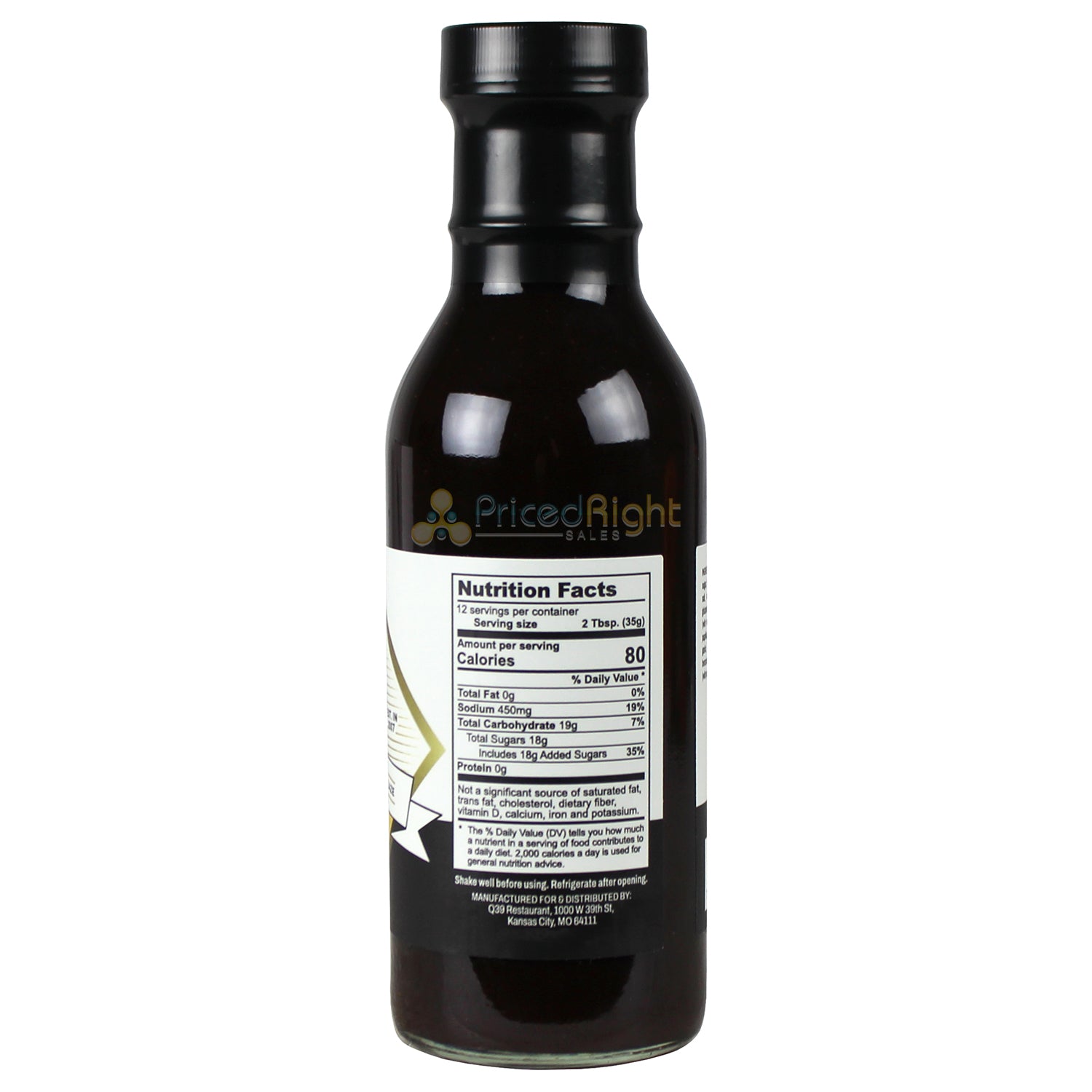 Q39 Honey BBQ Glaze Sauce Infused W/ 100% Pure Fresh Honey Gluten Free 15 Ounce