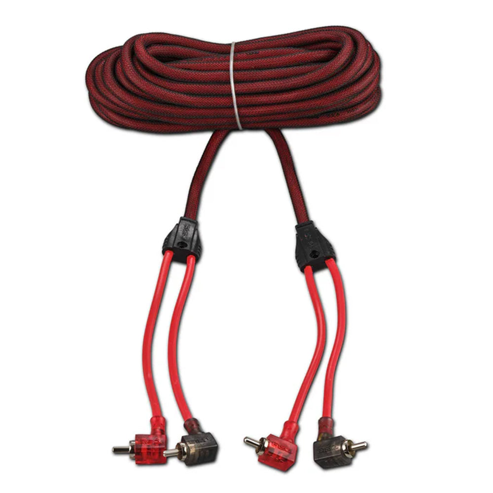 DS18 2 Channel RCA Cable 20 Ft 100% OFC 90 Degree Ends Dual Twist Wire R20.L