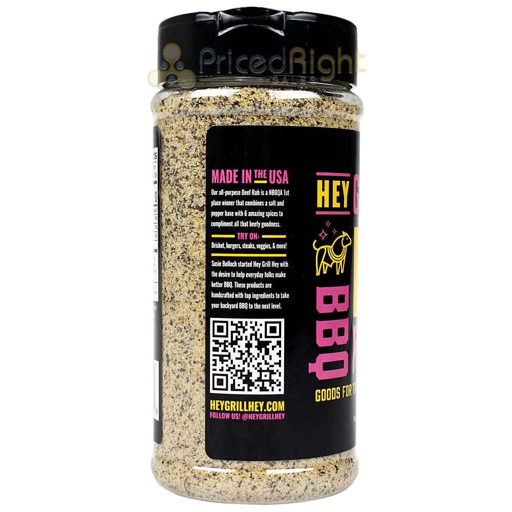 Hey Grill Hey Signature Beef BBQ Rub 11.7 Oz Bottle Award Winning Beef Seasoning