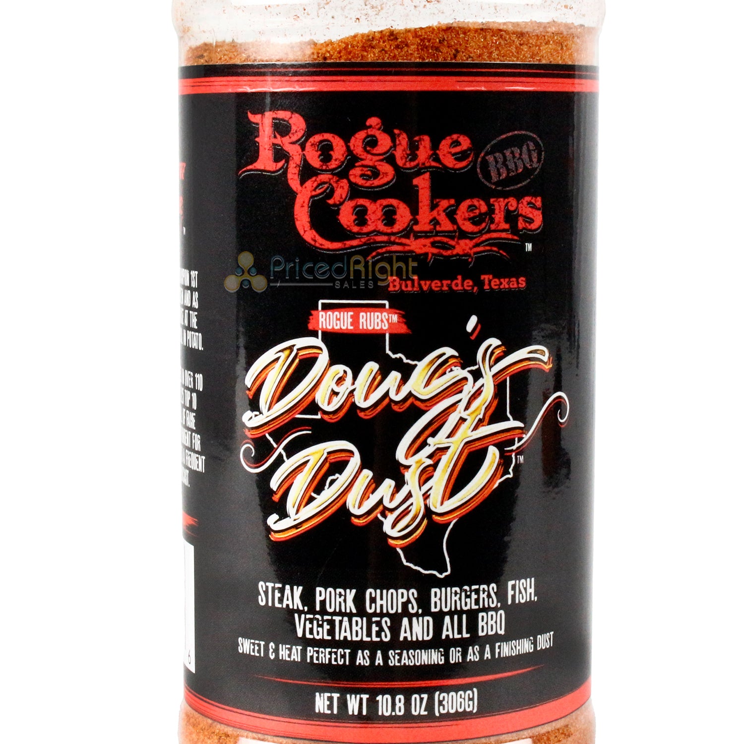 Rogue Cookers Doug's Dust Seasoning 10.8 oz Steak Pork Fish Vegetables AP Rub