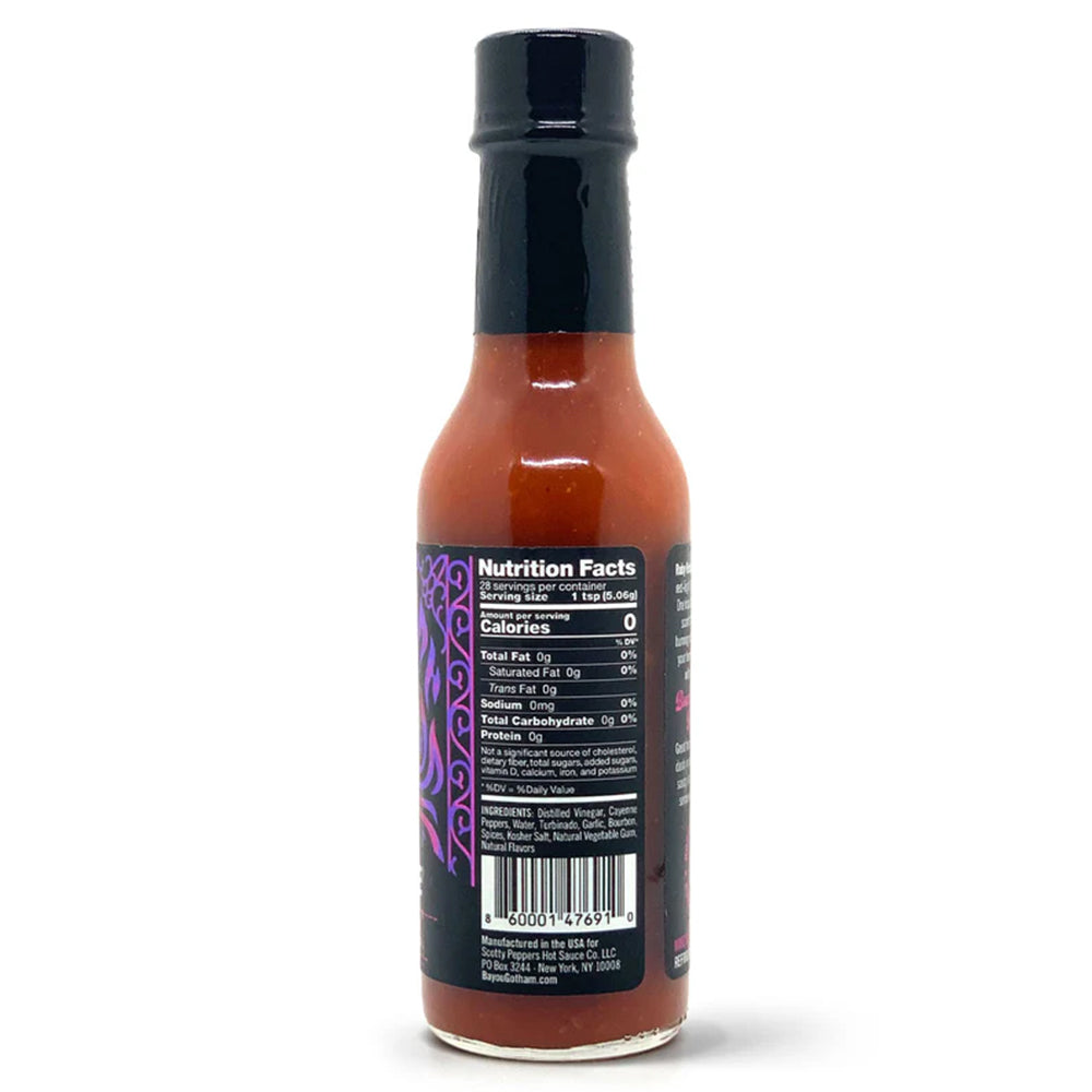 Bayou Gotham Ruby Rebelle Bourbon Cayenne Hot Sauce 5 Oz