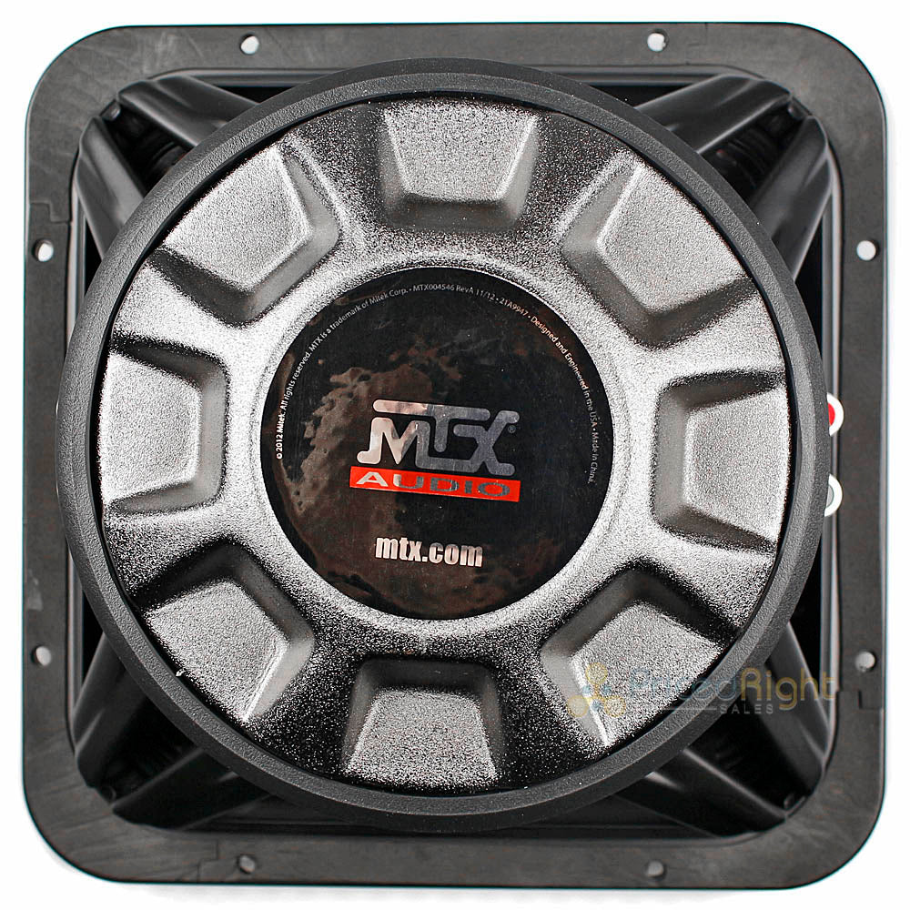 MTX Audio 10" Square Subwoofer 500W RMS Dual 4 Ohm S65 Series Car Audio S6510-44