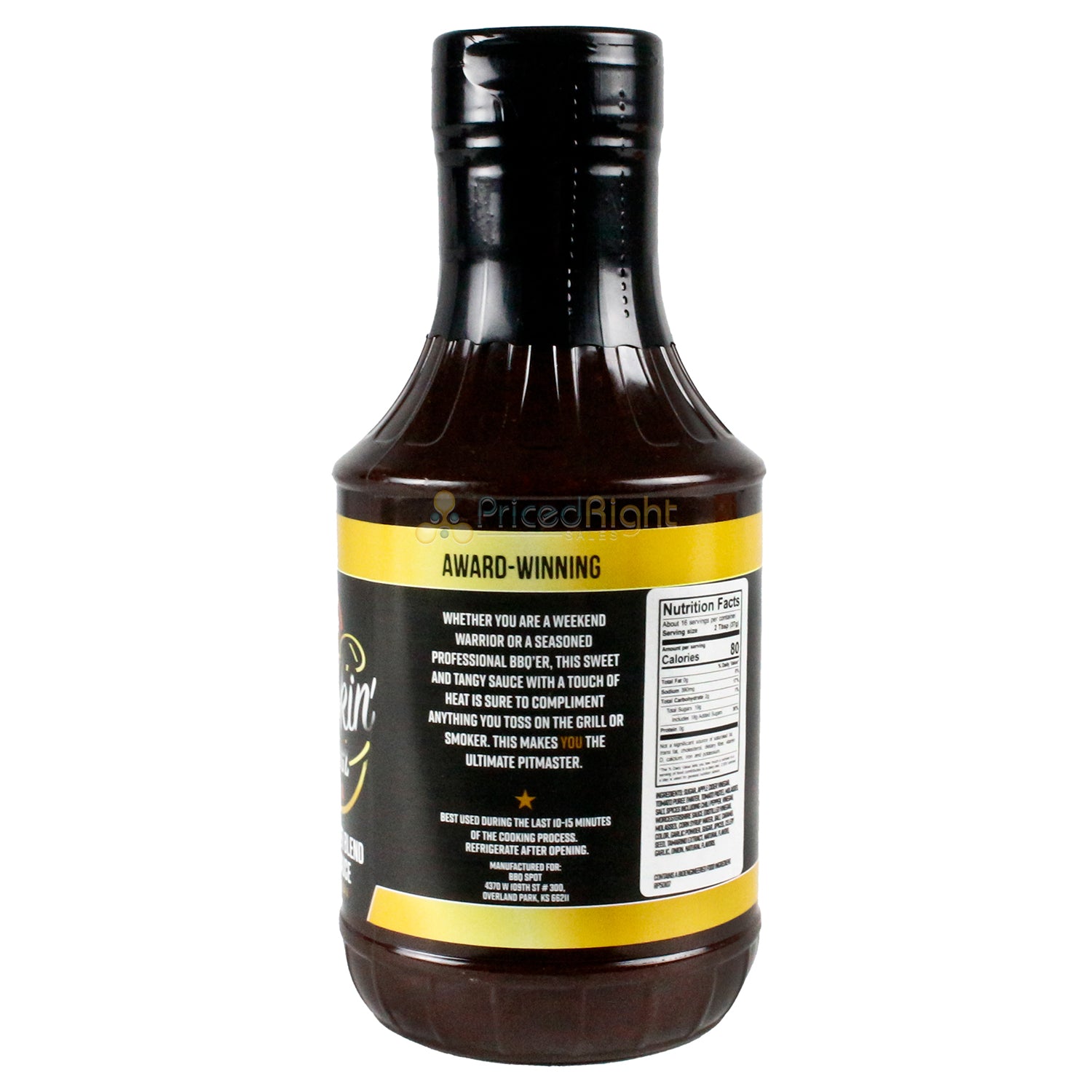 Smokin Hoggz Pitmaster Blend BBQ Sauce Sweet Tangy Hint of Spice 20.5 oz Bottle