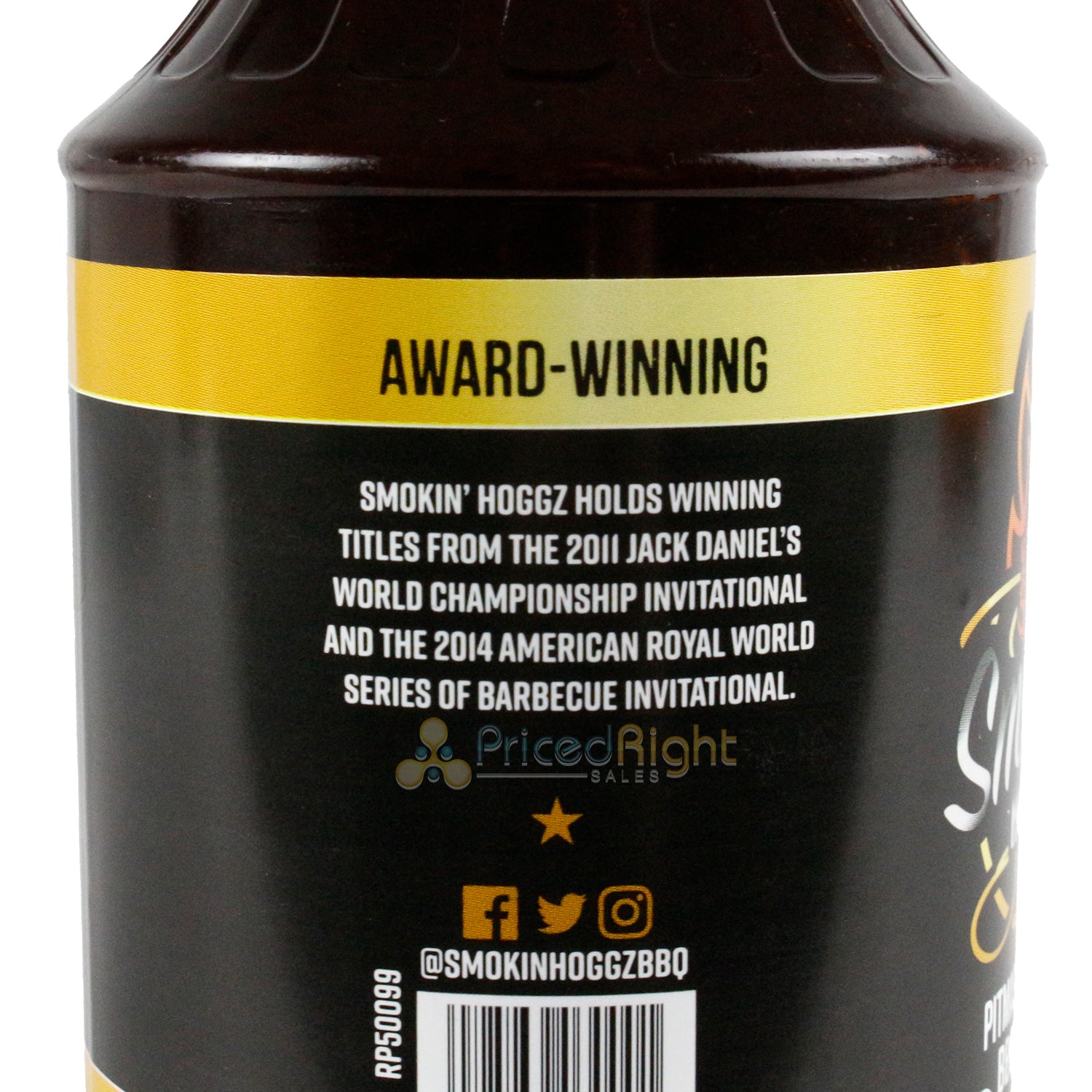 Smokin Hoggz Pitmaster Blend BBQ Sauce Sweet Tangy Hint of Spice 20.5 oz Bottle