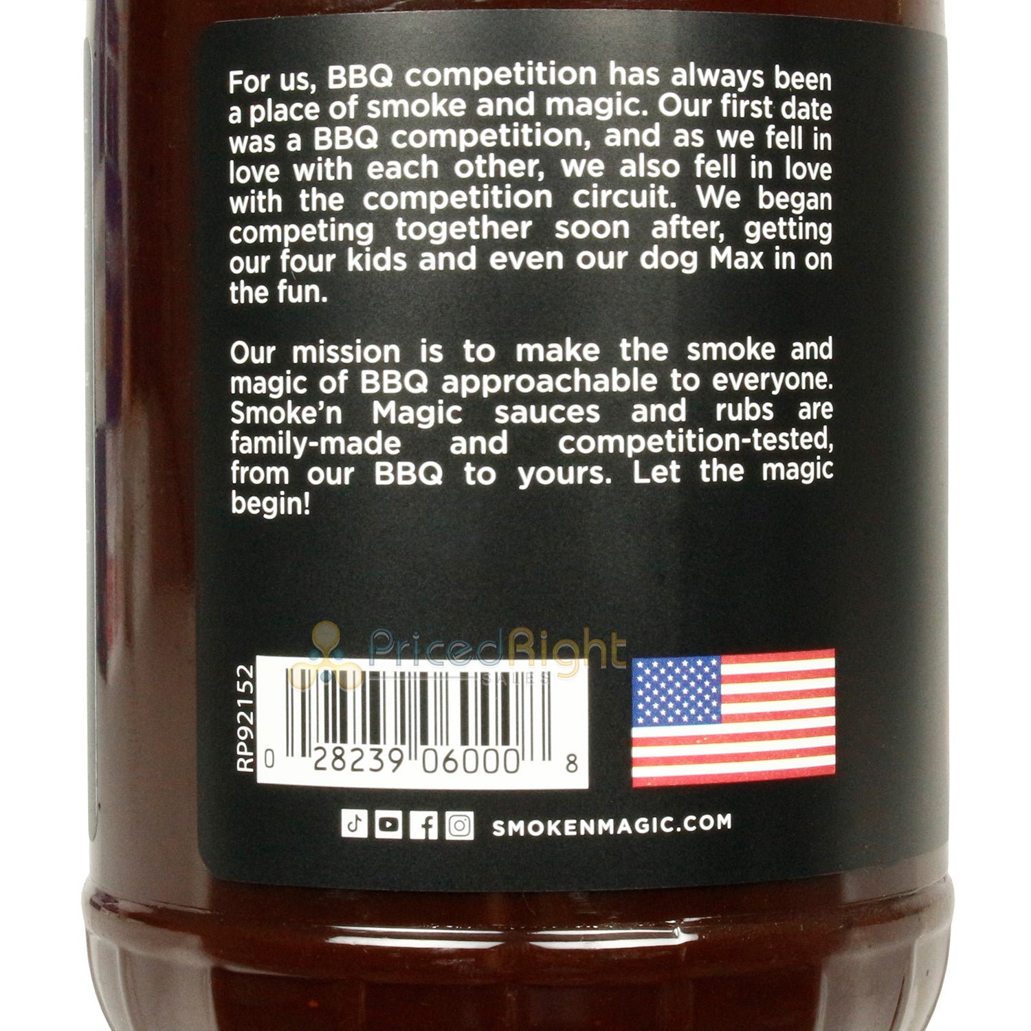 Smoke 'N Magic Spicy BBQ Sauce Level Up Sweet & Heat All Purpose 20.5 Ounce