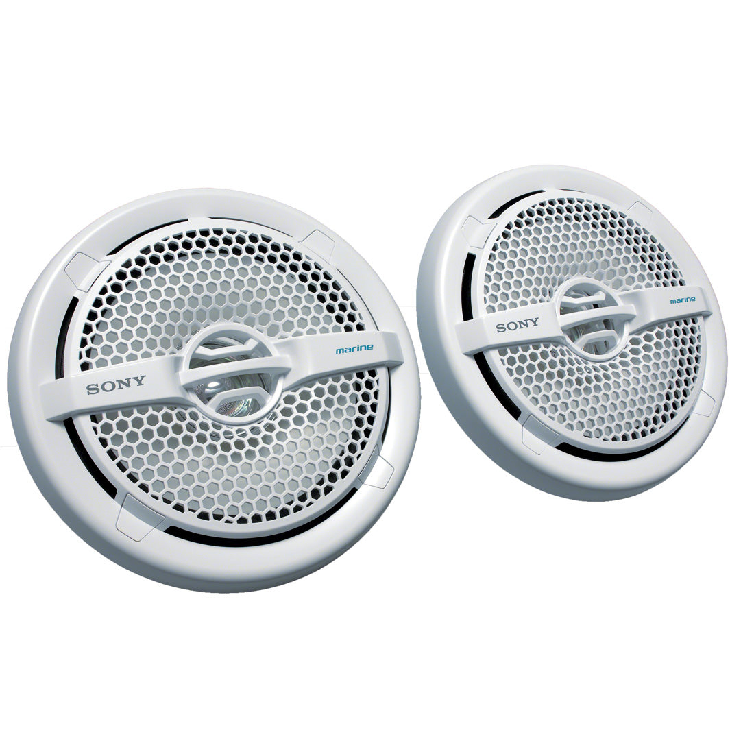 Sony 6.5" White Marine Powersports Dual Cone Speakers Pair 140W Peak XS MP1611